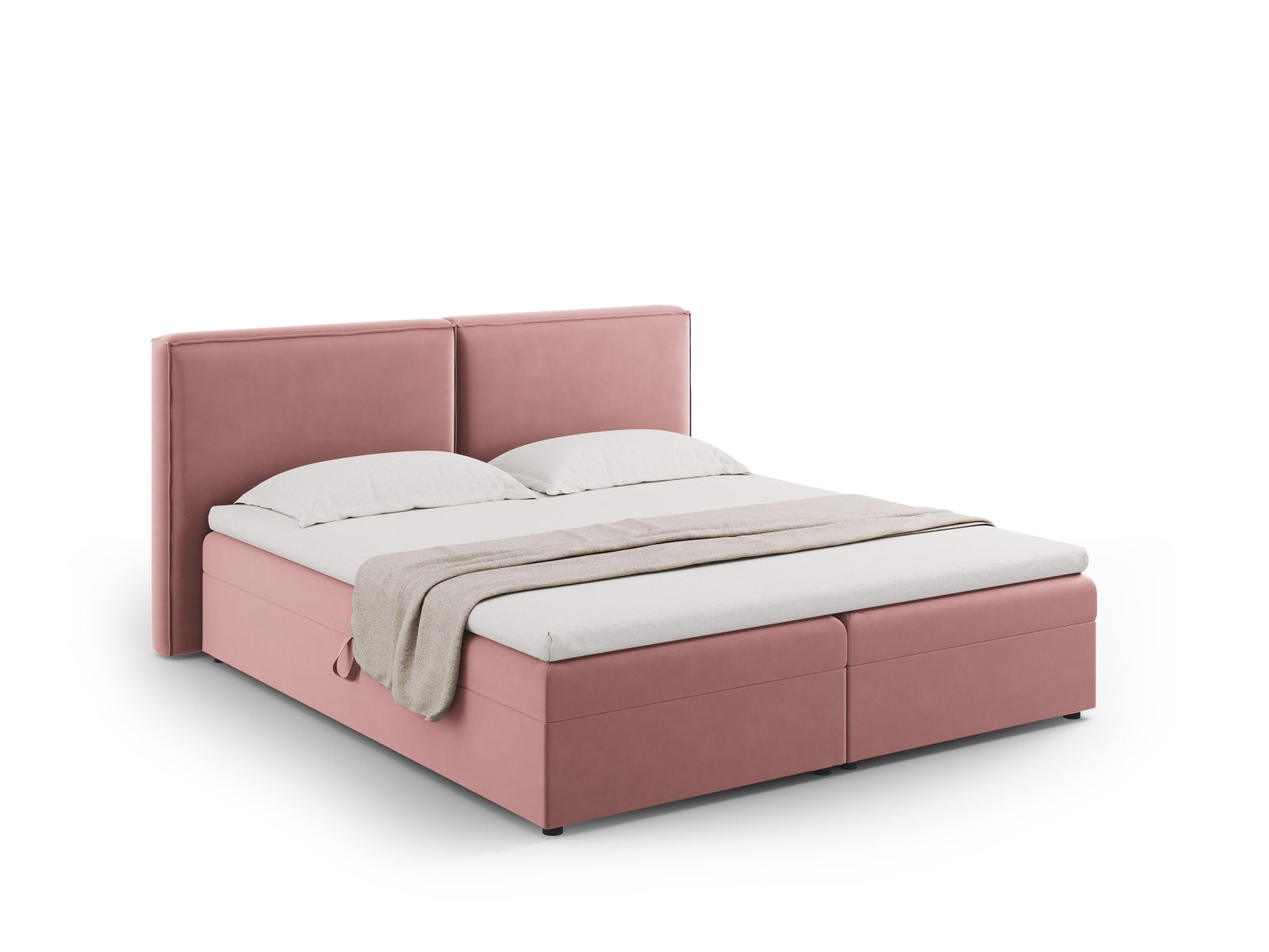 Arendal Boxspring Bed Set  186cm in Pink präsentiert im Onlineshop von KAQTU Design AG. Bett ist von Cosmopolitan Design