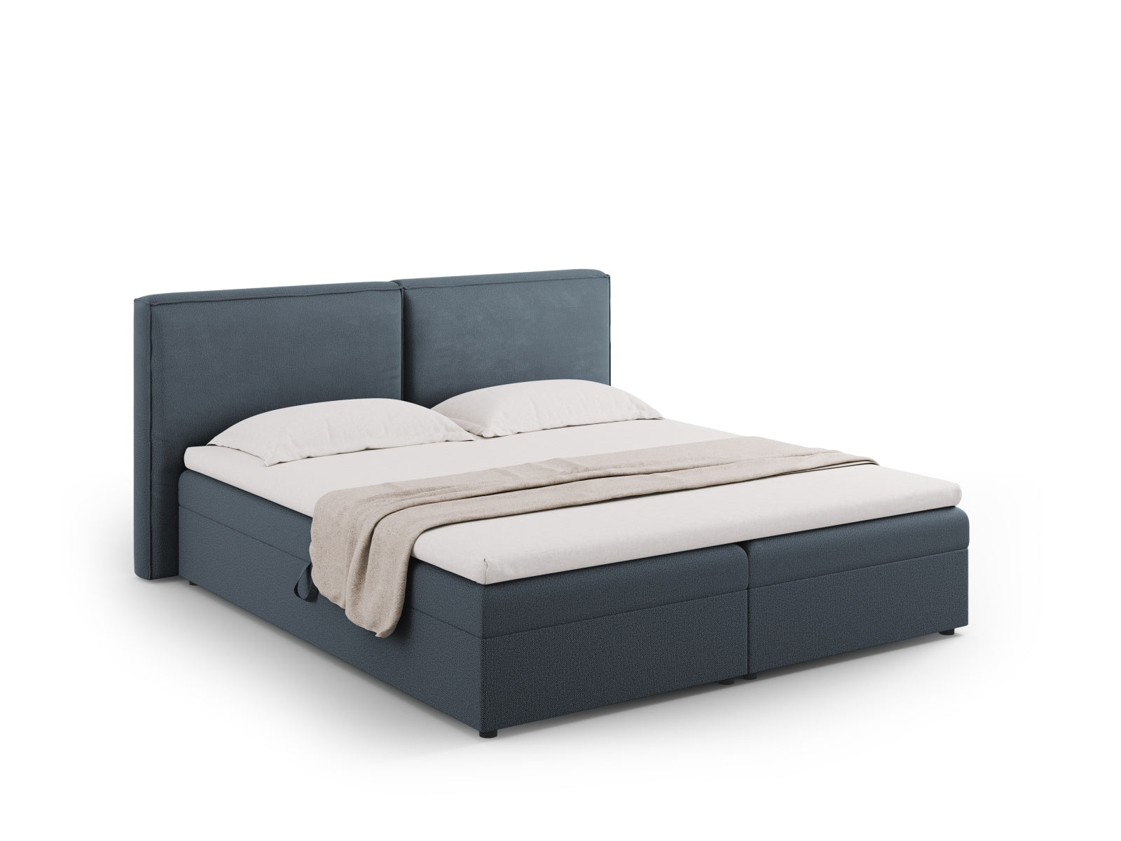 Arendal Boxspring Bed Set  186cm in Blue präsentiert im Onlineshop von KAQTU Design AG. Bett ist von Cosmopolitan Design