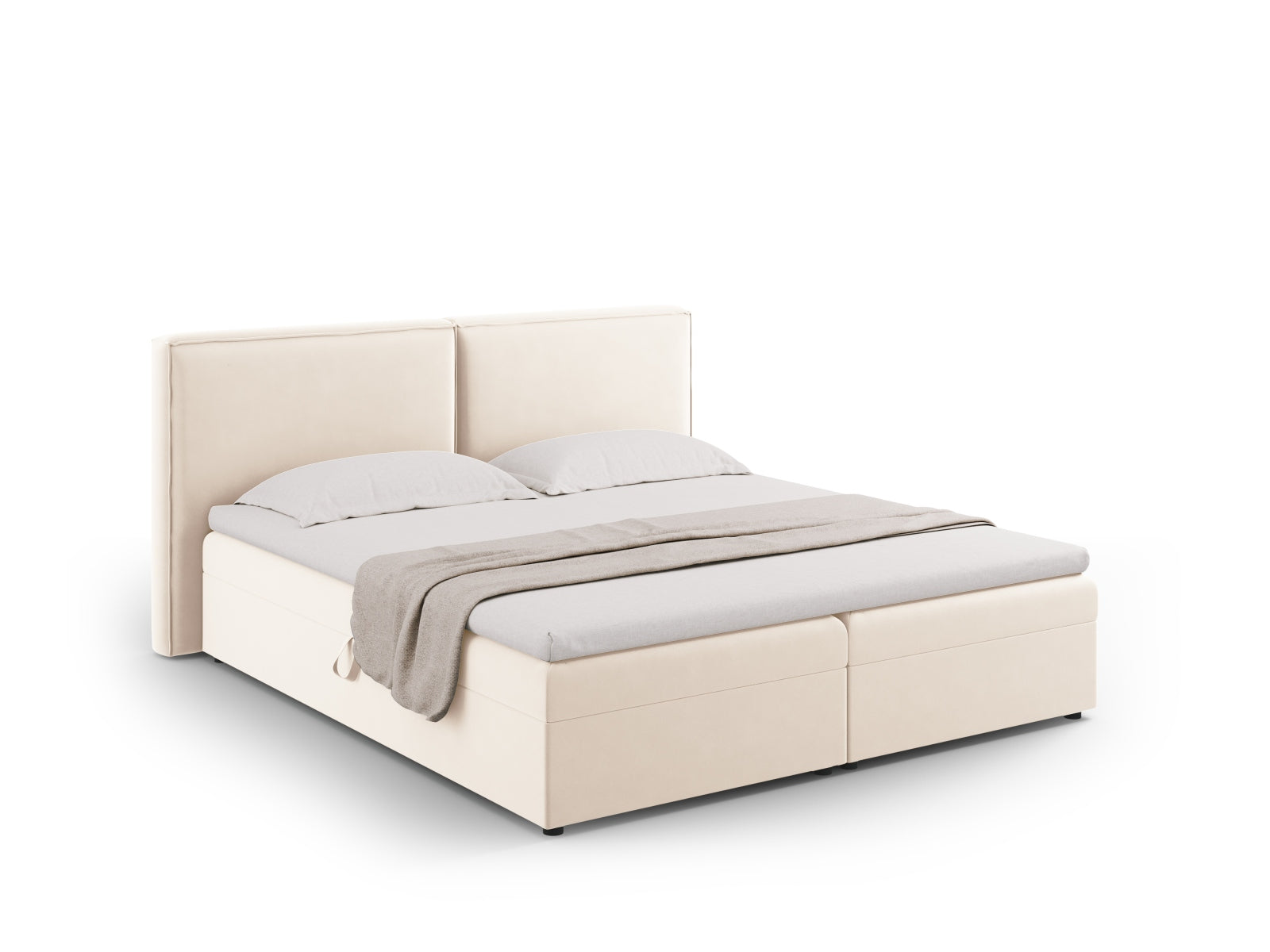 Arendal Boxspringbett-Set 180cm in Light Beige-Casino präsentiert im Onlineshop von KAQTU Design AG. Bett ist von Cosmopolitan Design