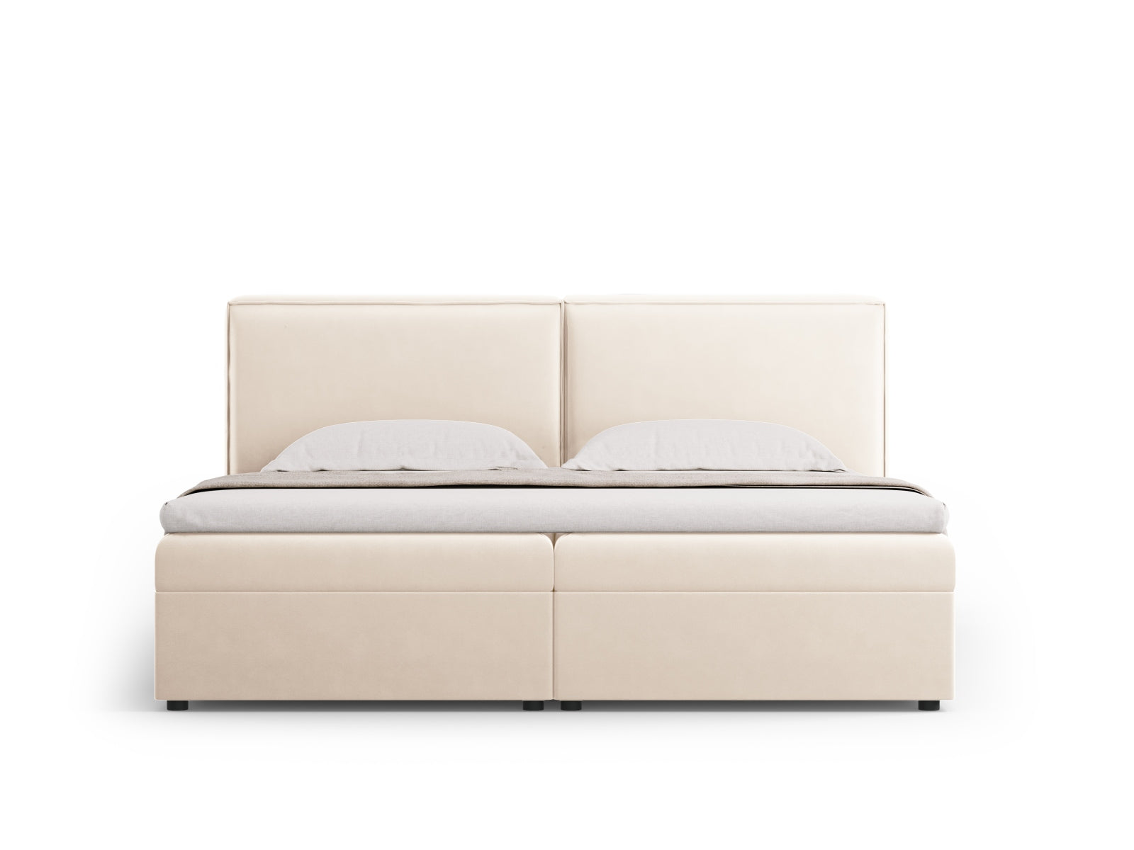 Elegantes Arendal Boxspringbett-Set in Light Beige, ideal für stilvolle Schlafzimmer, präsentiert von Cosmopolitan Design.