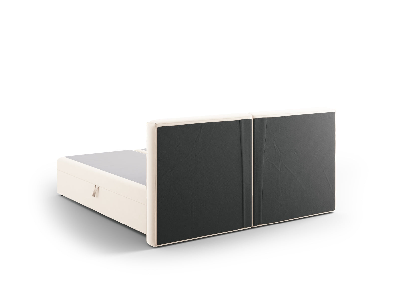Elegantes Arendal Boxspringbett-Set in neutralen Beigetönen, ideal für ein modernes Schlafzimmer und hohen Schlafkomfort.