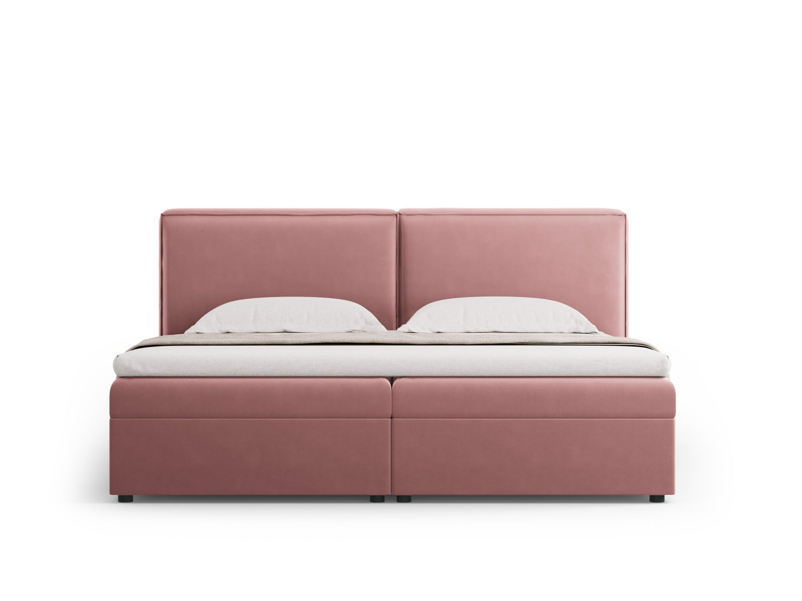Elegantes Arendal Boxspringbett-Set in 180 cm Breite, stilvolles Design in Pink-Casino, ideal für moderne Schlafzimmer.