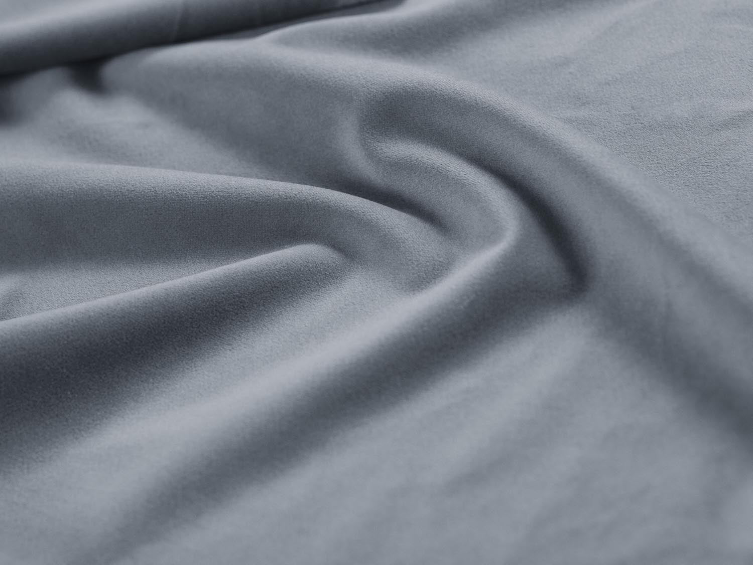 Luxuriöses Boxspringbett-Set Arendal in zartem Hellblau, perfekt für moderne Schlafzimmer und entspannende Nächte.