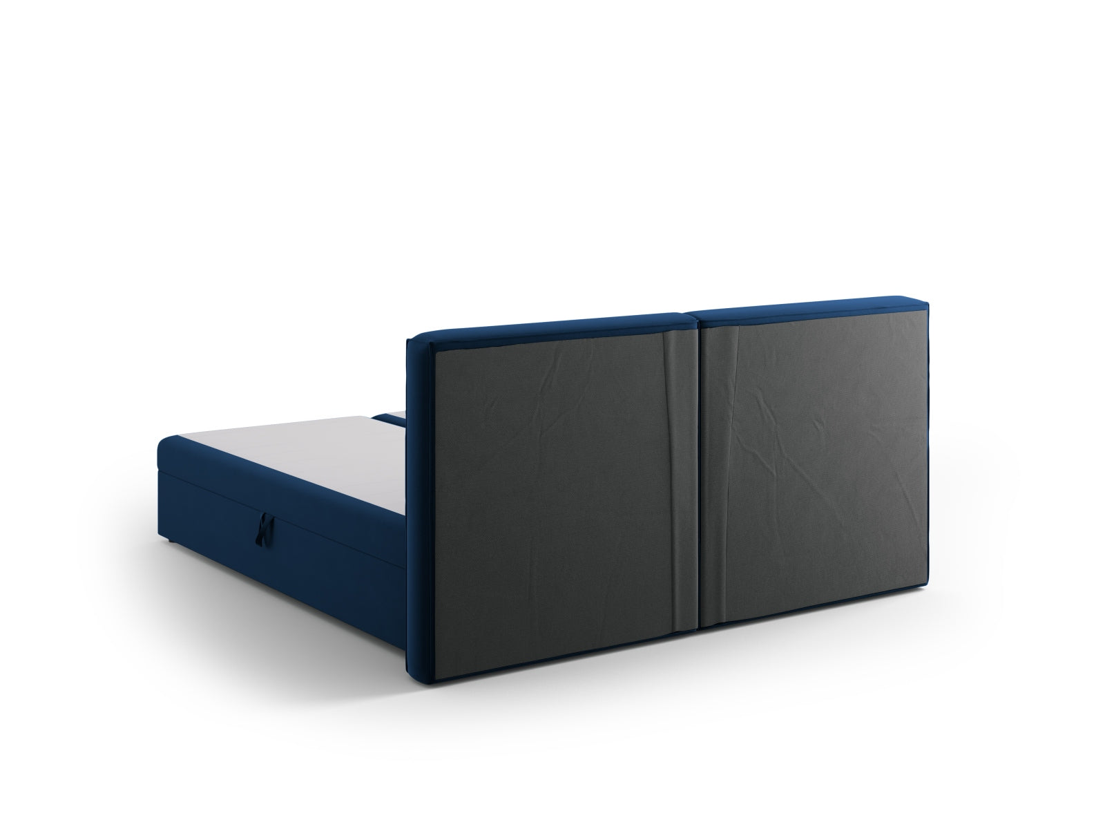 Elegantes Arendal Boxspringbett-Set in Royal Blue-Casino, ideal für stilvolle Schlafzimmer und erholsamen Schlaf.