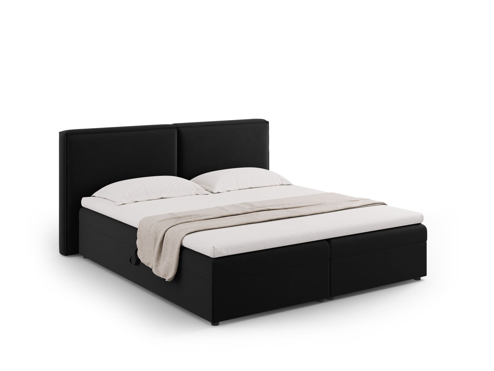 Arendal Boxspring Bed Set  206cm in Black präsentiert im Onlineshop von KAQTU Design AG. Bett ist von Cosmopolitan Design