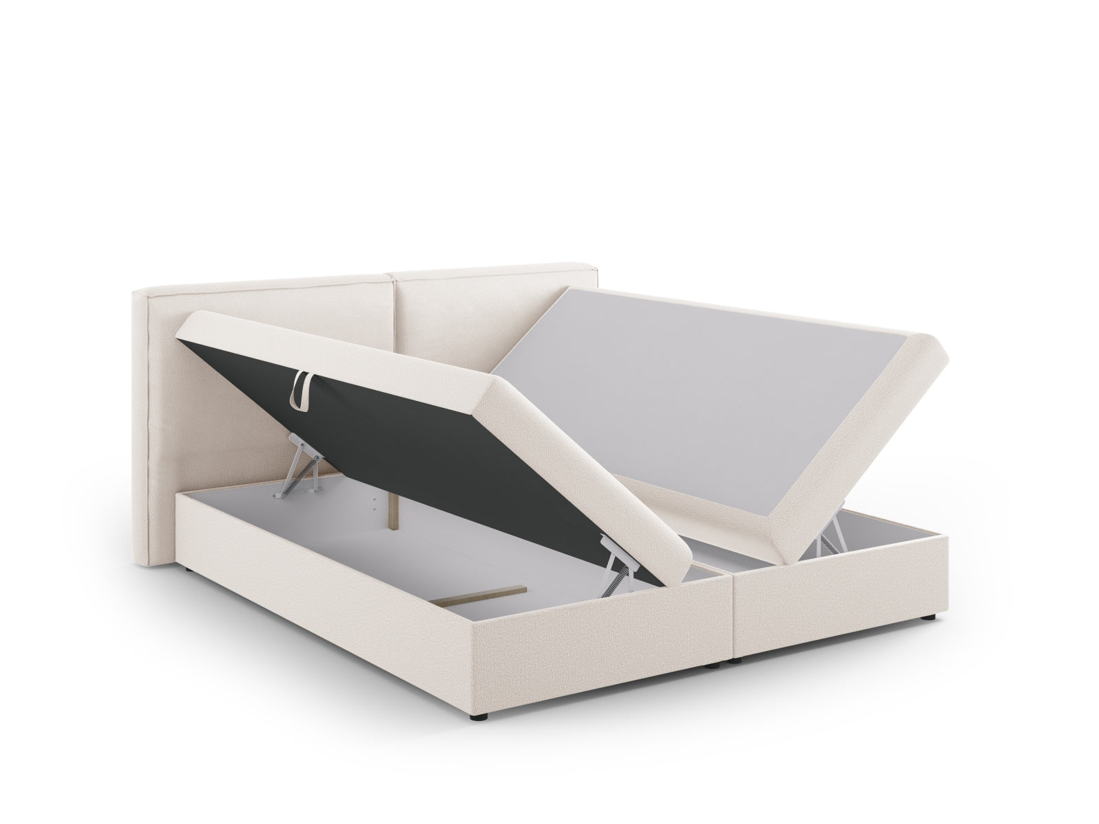 Elegantes Arendal Boxspringbett-Set in stilvollem Beige, 180 cm, bietet optimalen Komfort und ein modernes Ambiente für Ihr Schlafzimmer.