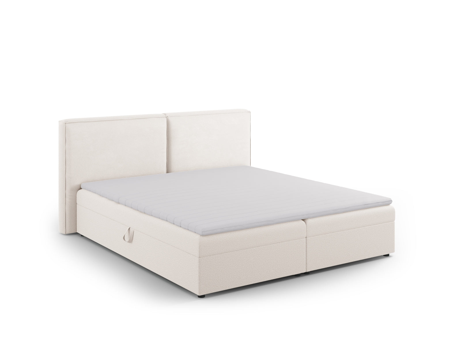 Luxuriöses Arendal Boxspringbett-Set in sanftem Beige, 180 cm, vereint zeitgemäßes Design mit höchstem Schlafkomfort für Ihr Zuhause.