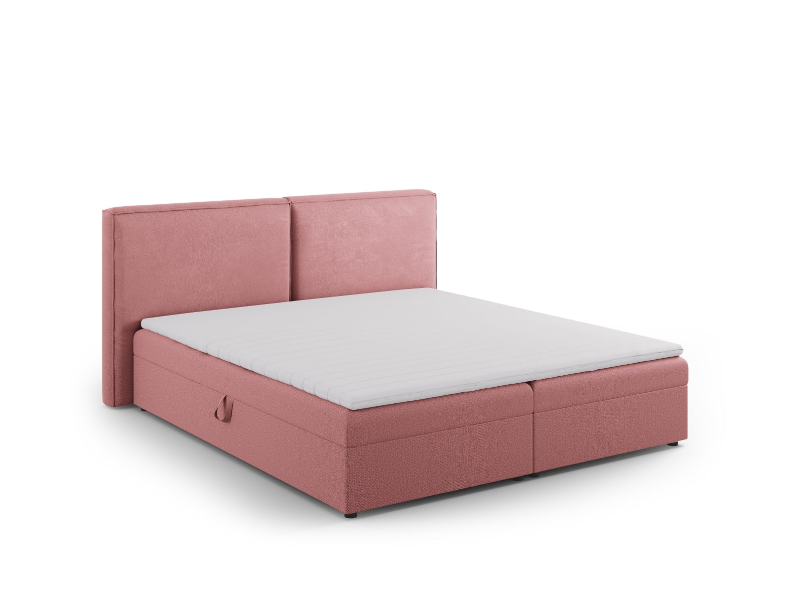 Stilvolles Boxspringbett-Set Arendal in 180 cm, in lebhaftem Pink, perfekt für ein zeitgemäßes und einladendes Schlafzimmer.