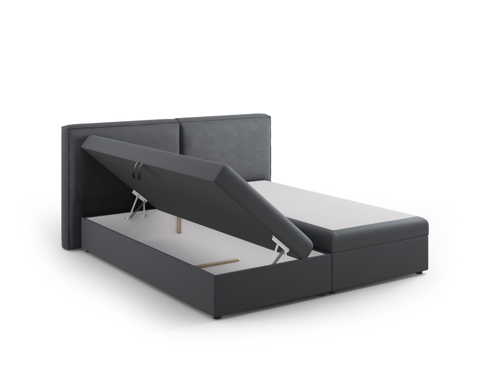 Modernes Boxspringbett-Set Arendal in Dunkelgrau, 180 cm, von Cosmopolitan Design – perfektes Highlight für Ihr Schlafzimmer.