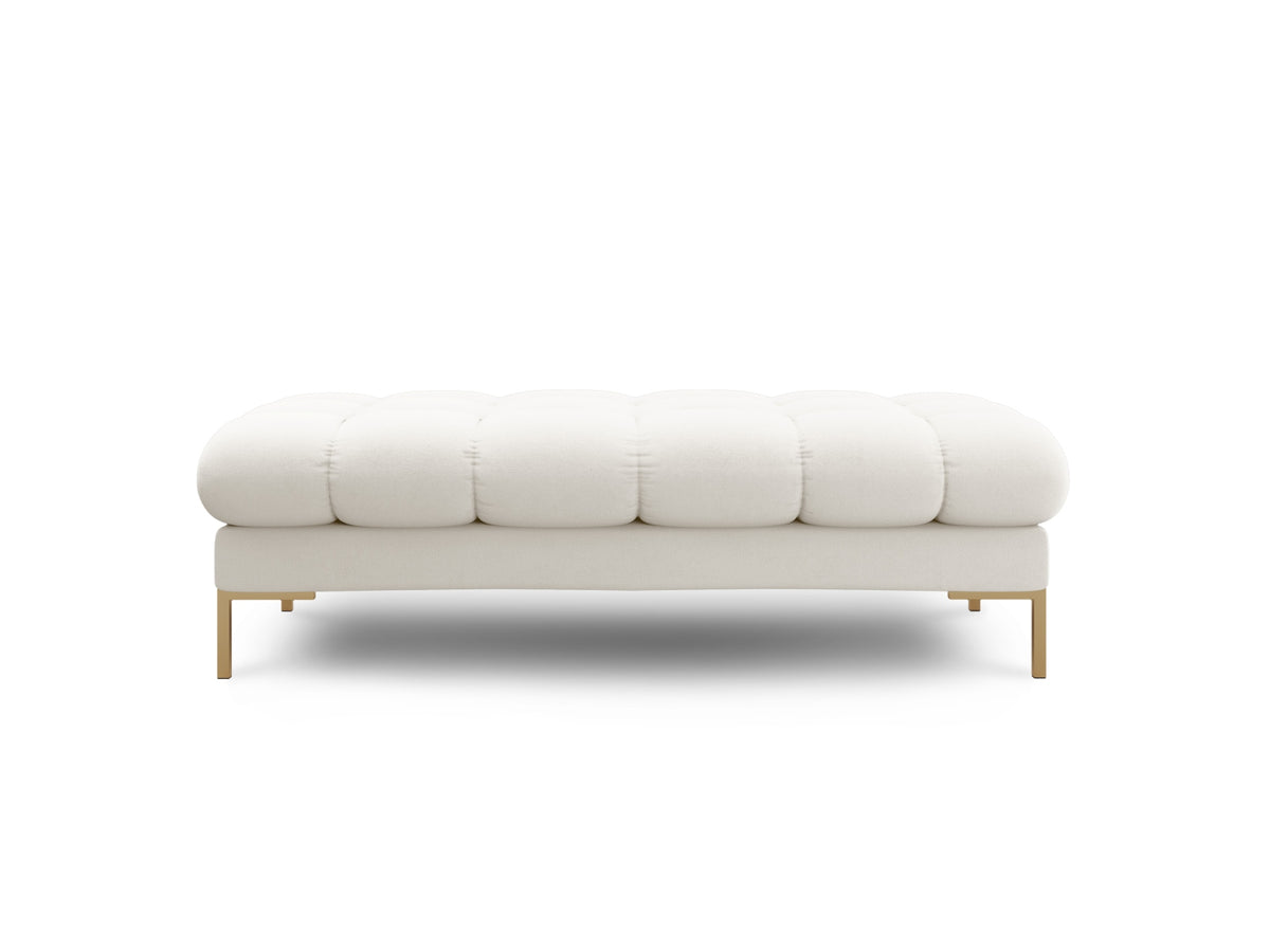 Modulares 2-Sitzer Sofa Bali mit samtähnlichem Bezug auf schlanken Metallbeinen