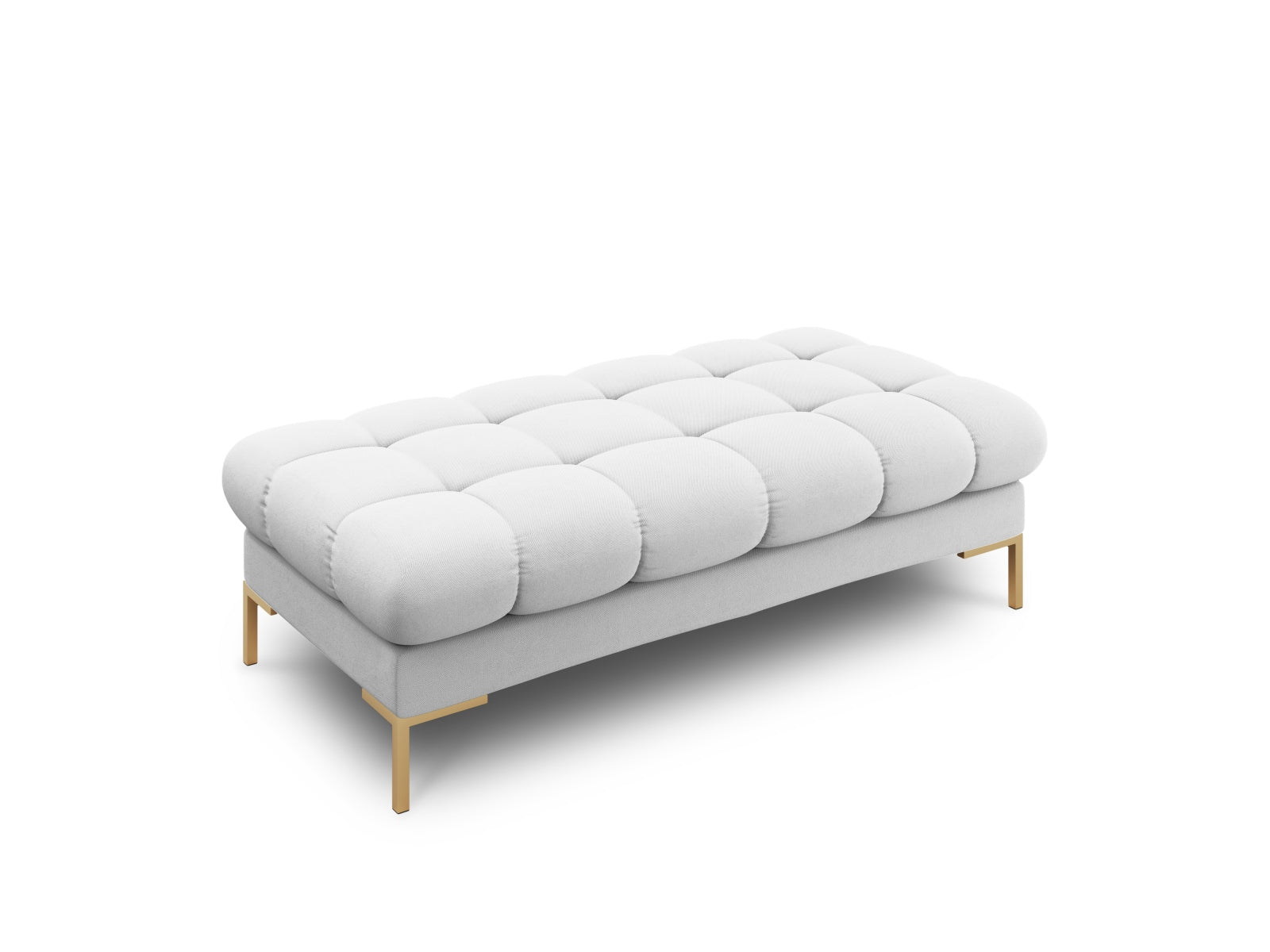 Stilvolle 2-Sitzer Bank Bali in sanftem Grau, perfekt für zeitgemäße Einrichtung. Vielseitiges, modulares Sofa von Cosmopolitan Design.