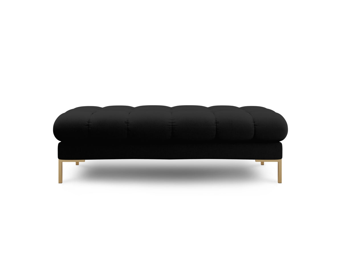 Modulares 2-Sitzer Sofa Bali mit samtähnlichem Bezug auf schlanken Metallbeinen