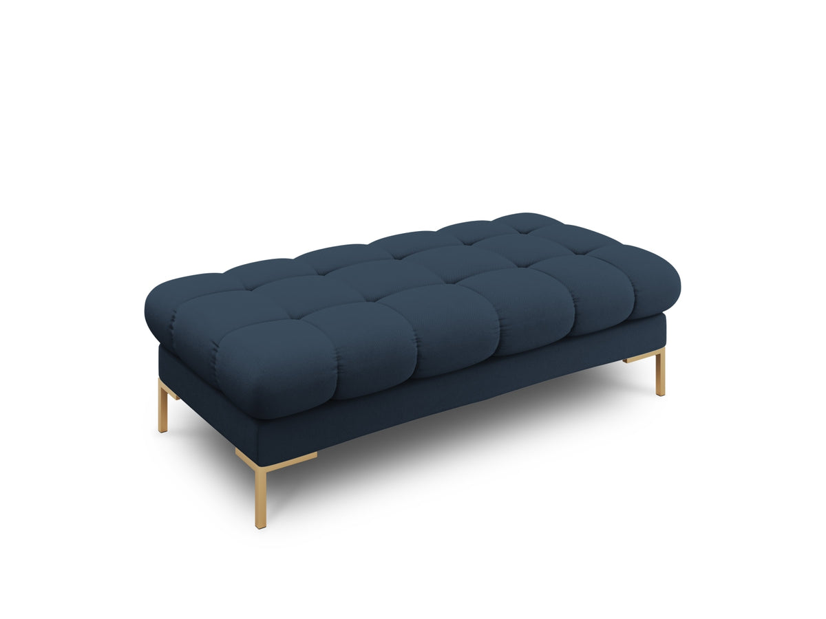 Modulares 2-Sitzer Sofa Bali mit samtähnlichem Bezug auf schlanken Metallbeinen