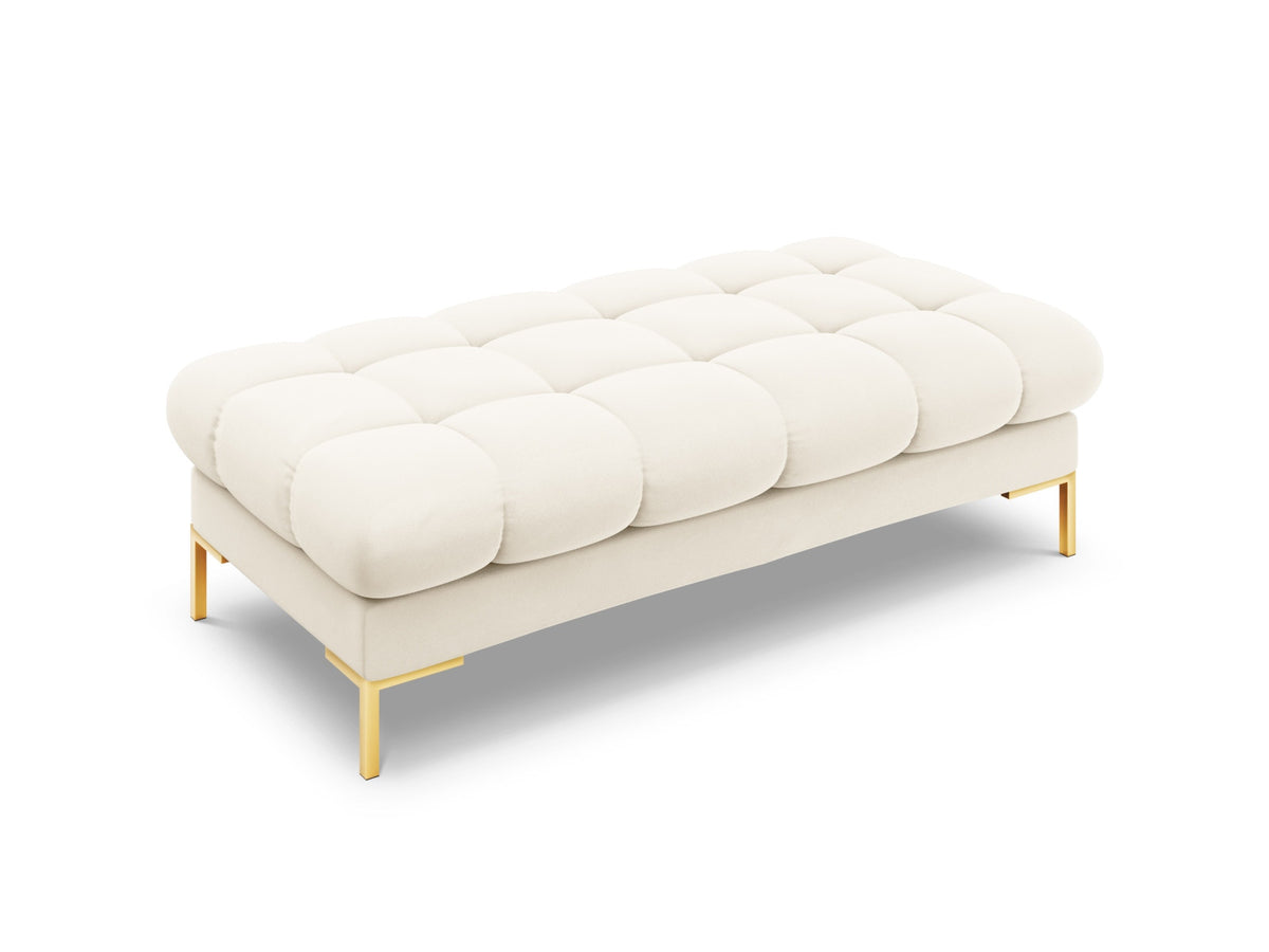 Modulares 2-Sitzer Sofa Bali mit samtähnlichem Bezug auf schlanken Metallbeinen