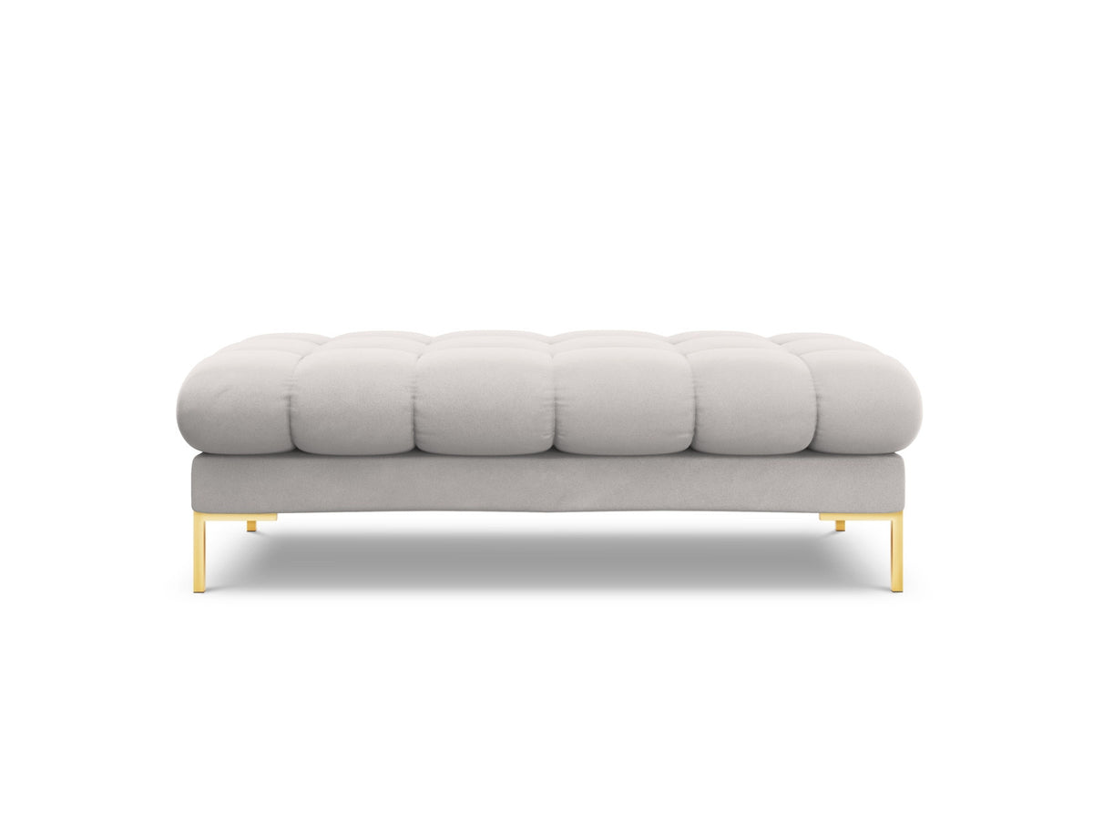 Modulares 2-Sitzer Sofa Bali mit samtähnlichem Bezug auf schlanken Metallbeinen