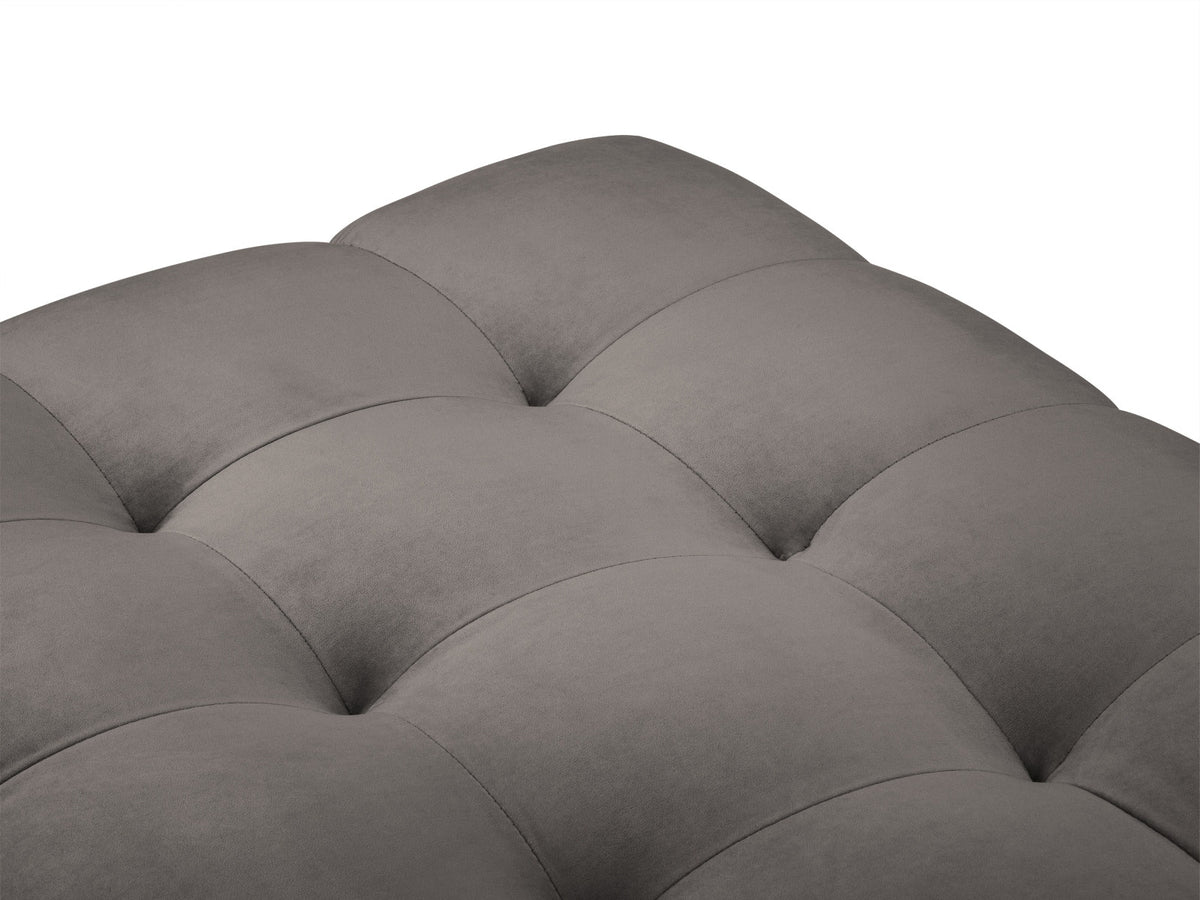 Modulares 2-Sitzer Sofa Bali mit samtähnlichem Bezug auf schlanken Metallbeinen