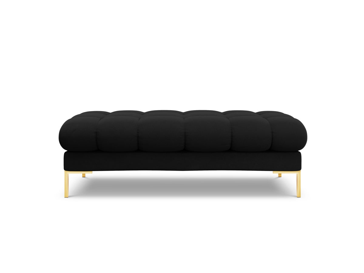 Modulares 2-Sitzer Sofa Bali mit samtähnlichem Bezug auf schlanken Metallbeinen
