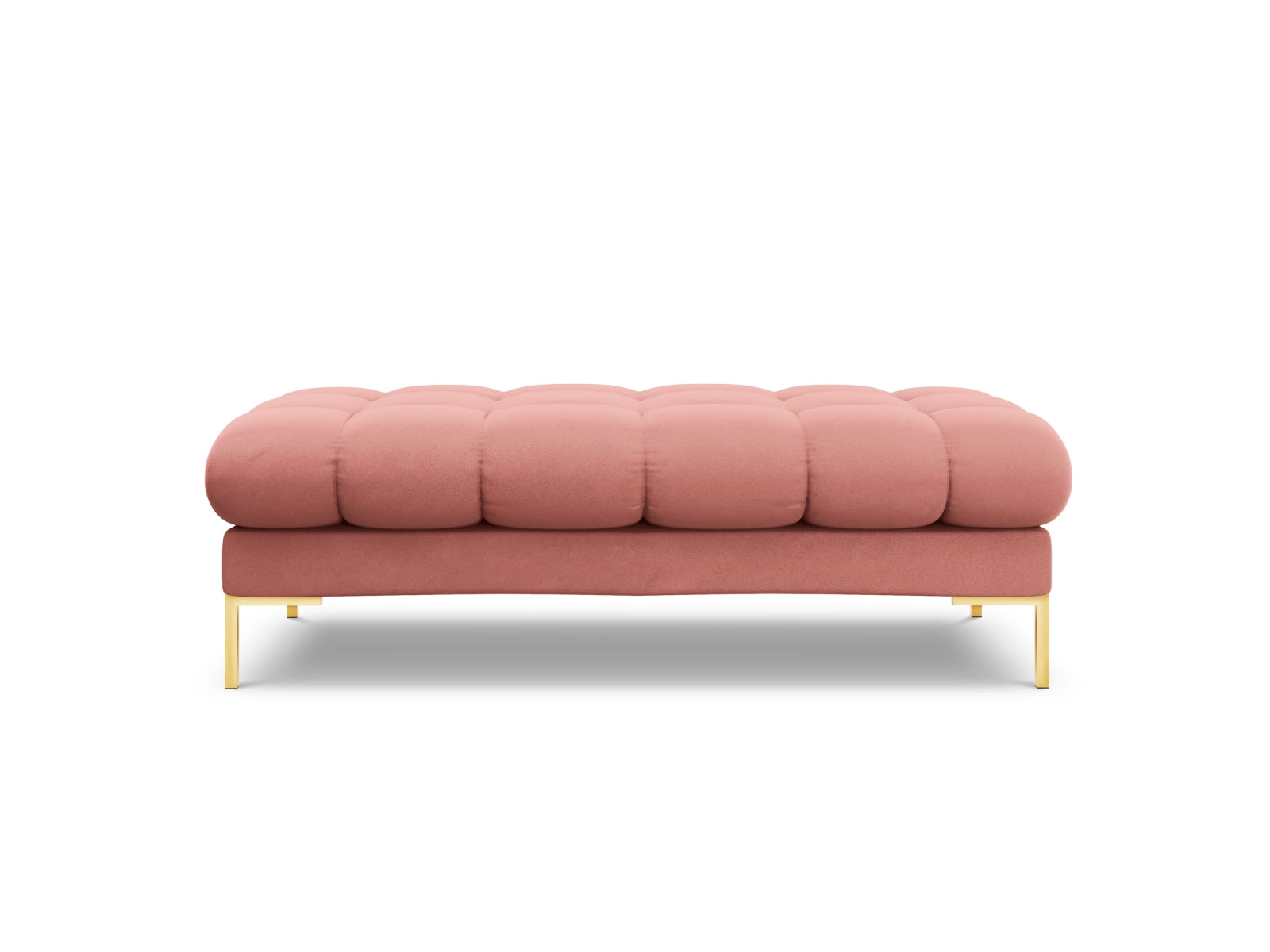 Moderne 2-Sitzer Bank Bali in stilvollem Pink-Bluvel, perfekt für entspannte Momente und individuelle Wohnkonzepte.