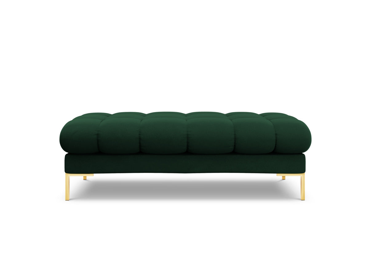 Modulares 2-Sitzer Sofa Bali mit samtähnlichem Bezug auf schlanken Metallbeinen
