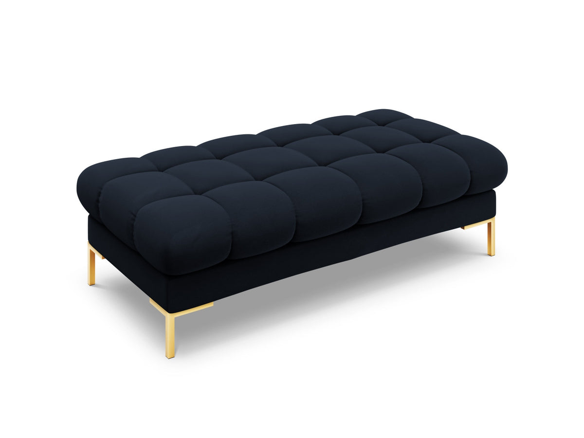 Modulares 2-Sitzer Sofa Bali mit samtähnlichem Bezug auf schlanken Metallbeinen