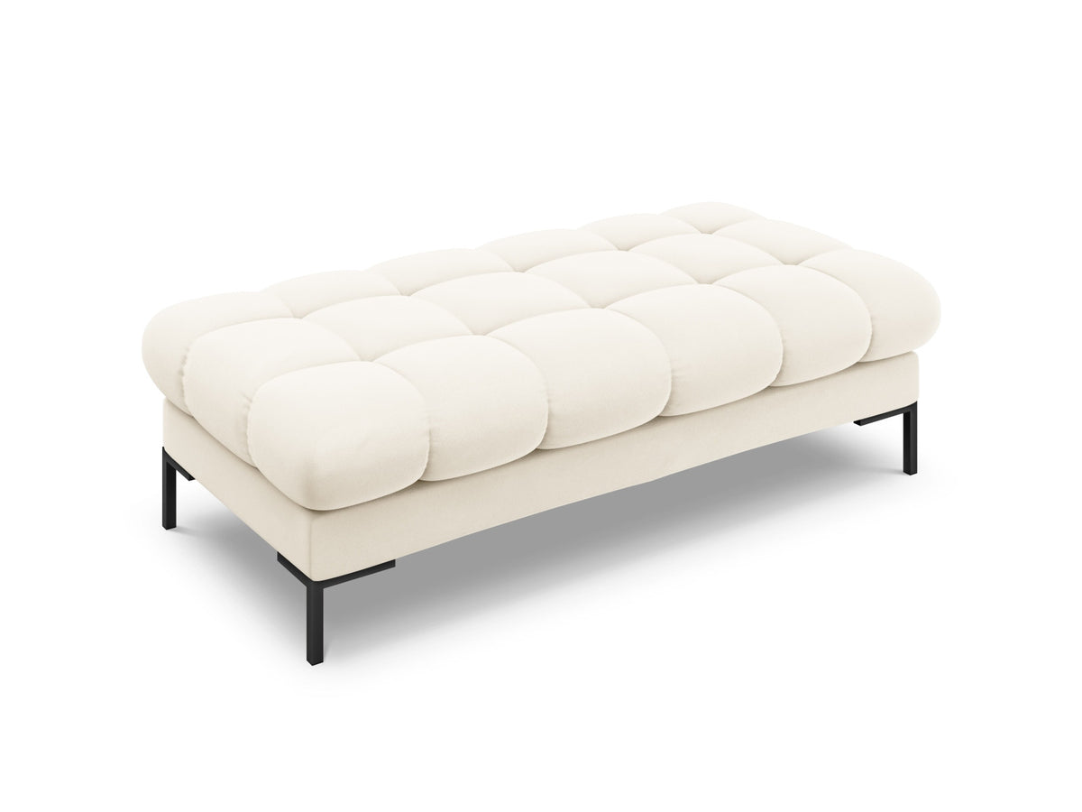 Modulares 2-Sitzer Sofa Bali mit samtähnlichem Bezug auf schlanken Metallbeinen