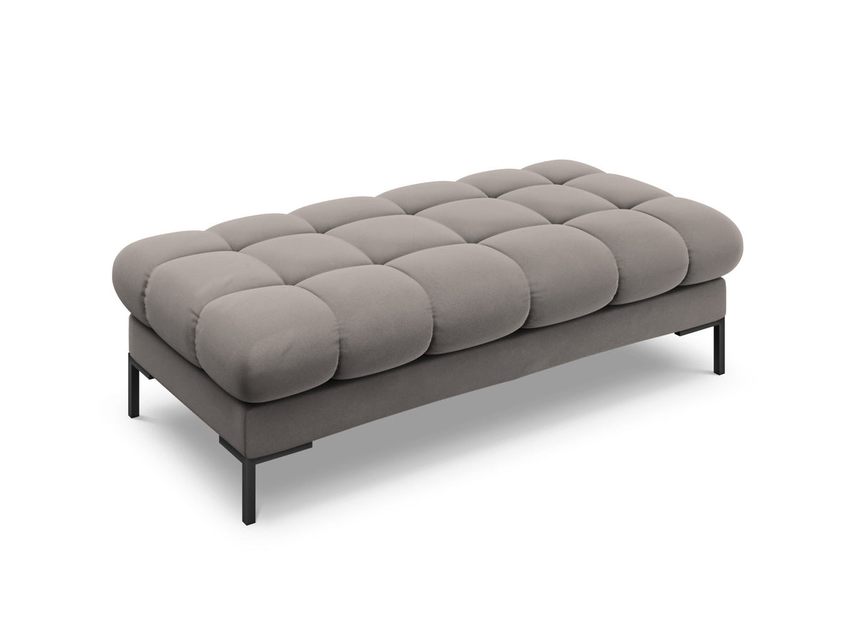 Modulares 2-Sitzer Sofa Bali mit samtähnlichem Bezug auf schlanken Metallbeinen