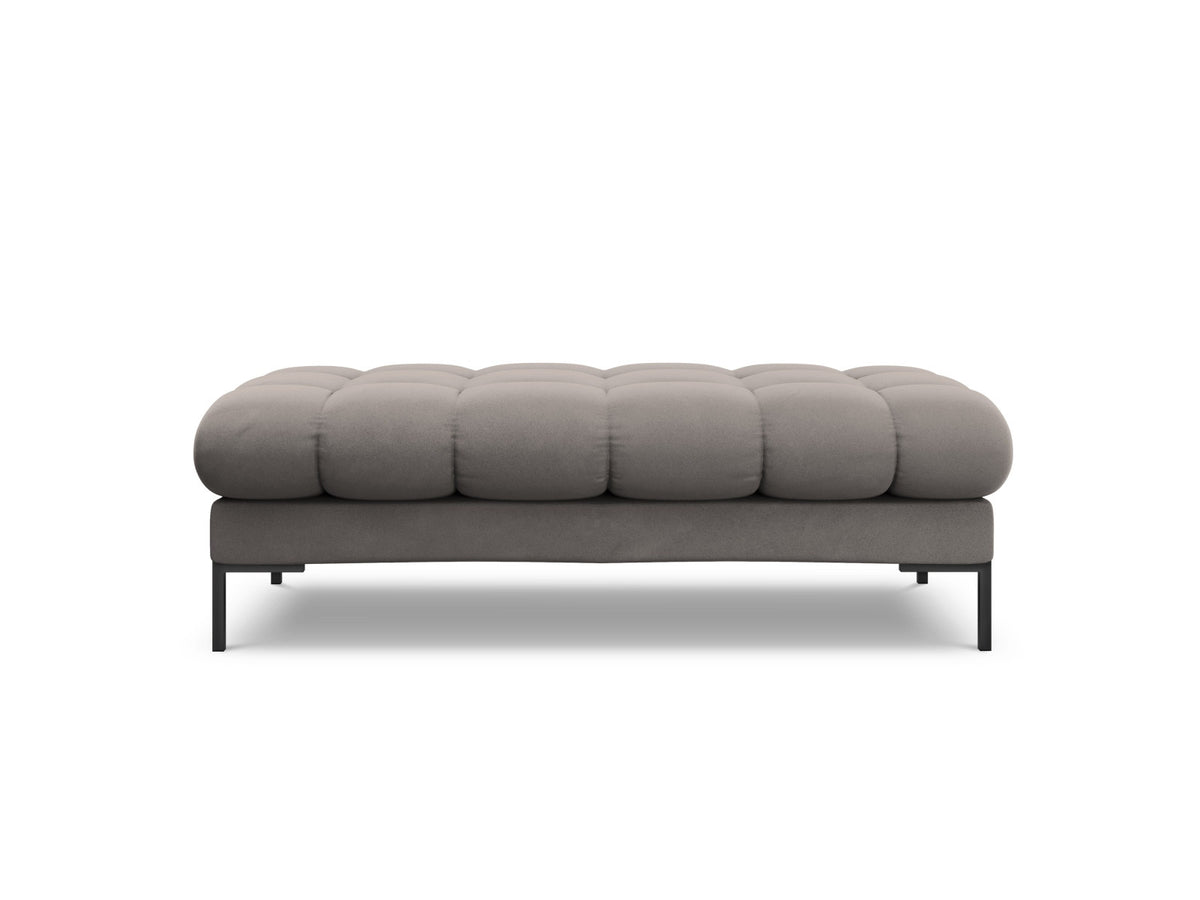 Modulares 2-Sitzer Sofa Bali mit samtähnlichem Bezug auf schlanken Metallbeinen