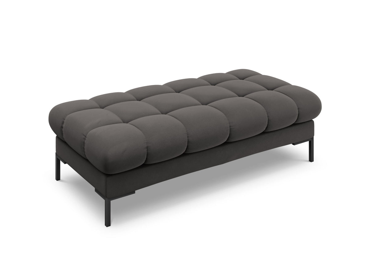 Modulares 2-Sitzer Sofa Bali mit samtähnlichem Bezug auf schlanken Metallbeinen