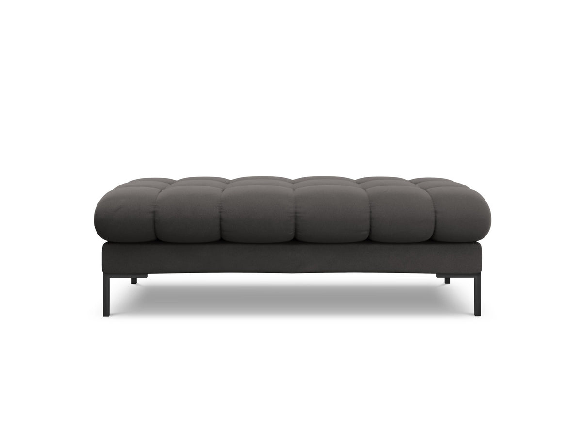 Modulares 2-Sitzer Sofa Bali mit samtähnlichem Bezug auf schlanken Metallbeinen