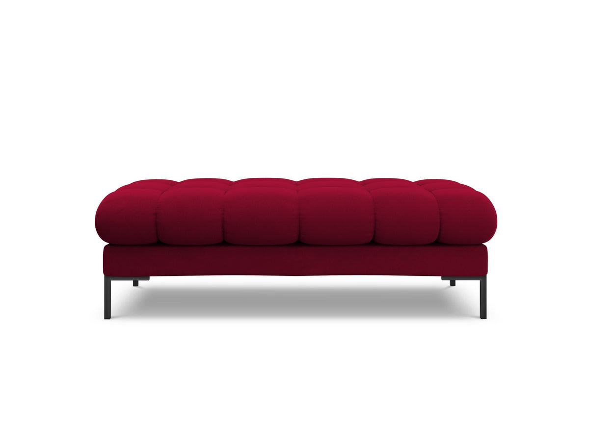 Modulares 2-Sitzer Sofa Bali mit samtähnlichem Bezug auf schlanken Metallbeinen