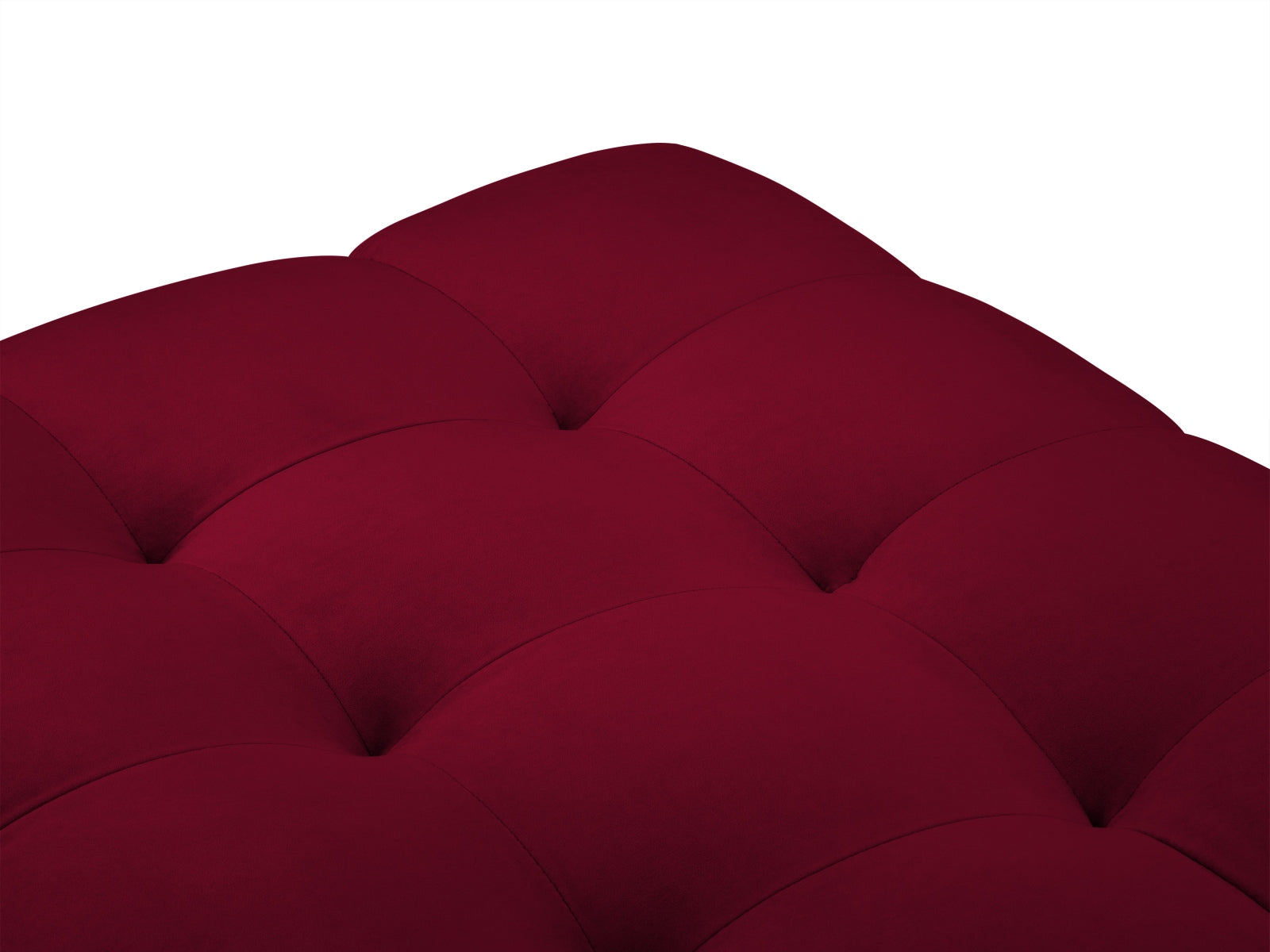Elegante 2-Sitzer Bank Bali in stilvollem Red-Bluvel, ideal für entspannte Momente und kreative Raumkonzepte. Teil der flexiblen Sofaserie.