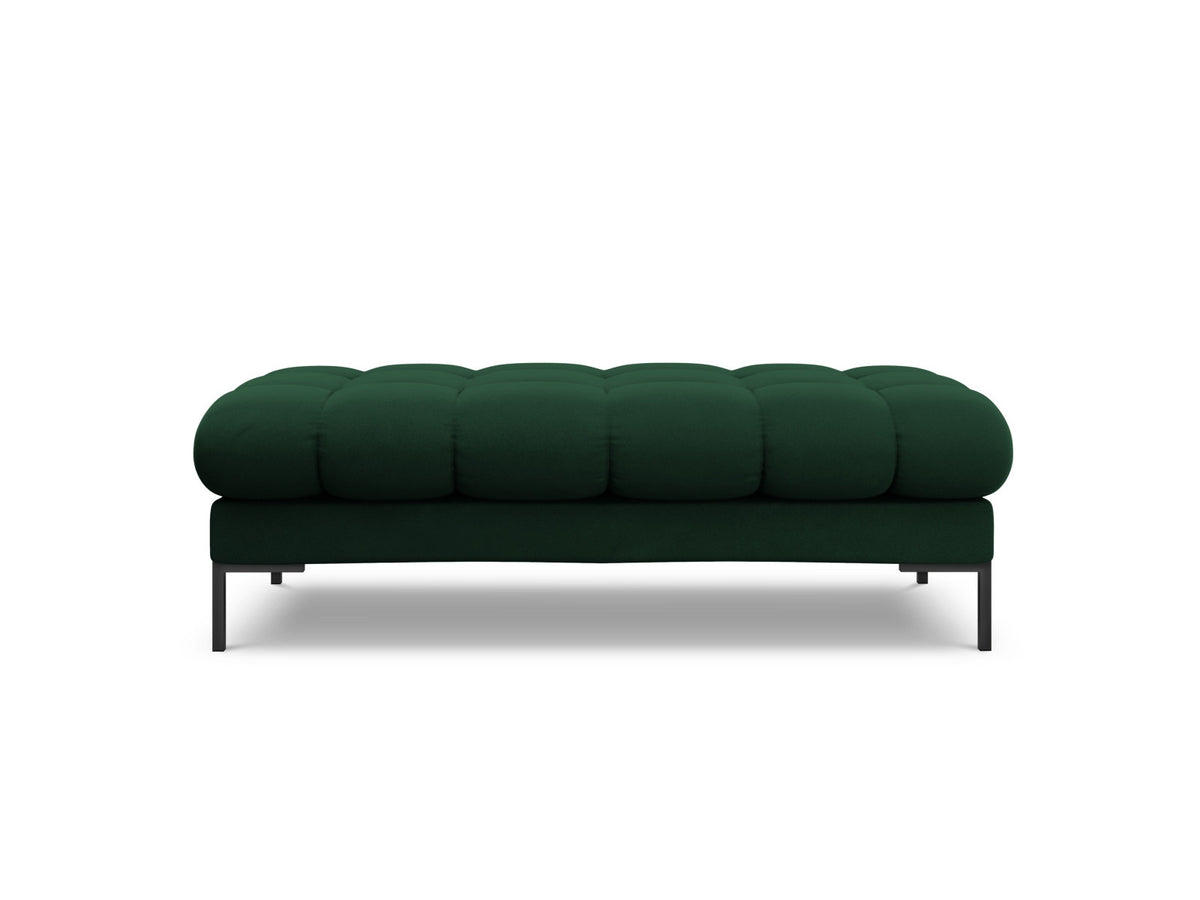 Modulares 2-Sitzer Sofa Bali mit samtähnlichem Bezug auf schlanken Metallbeinen