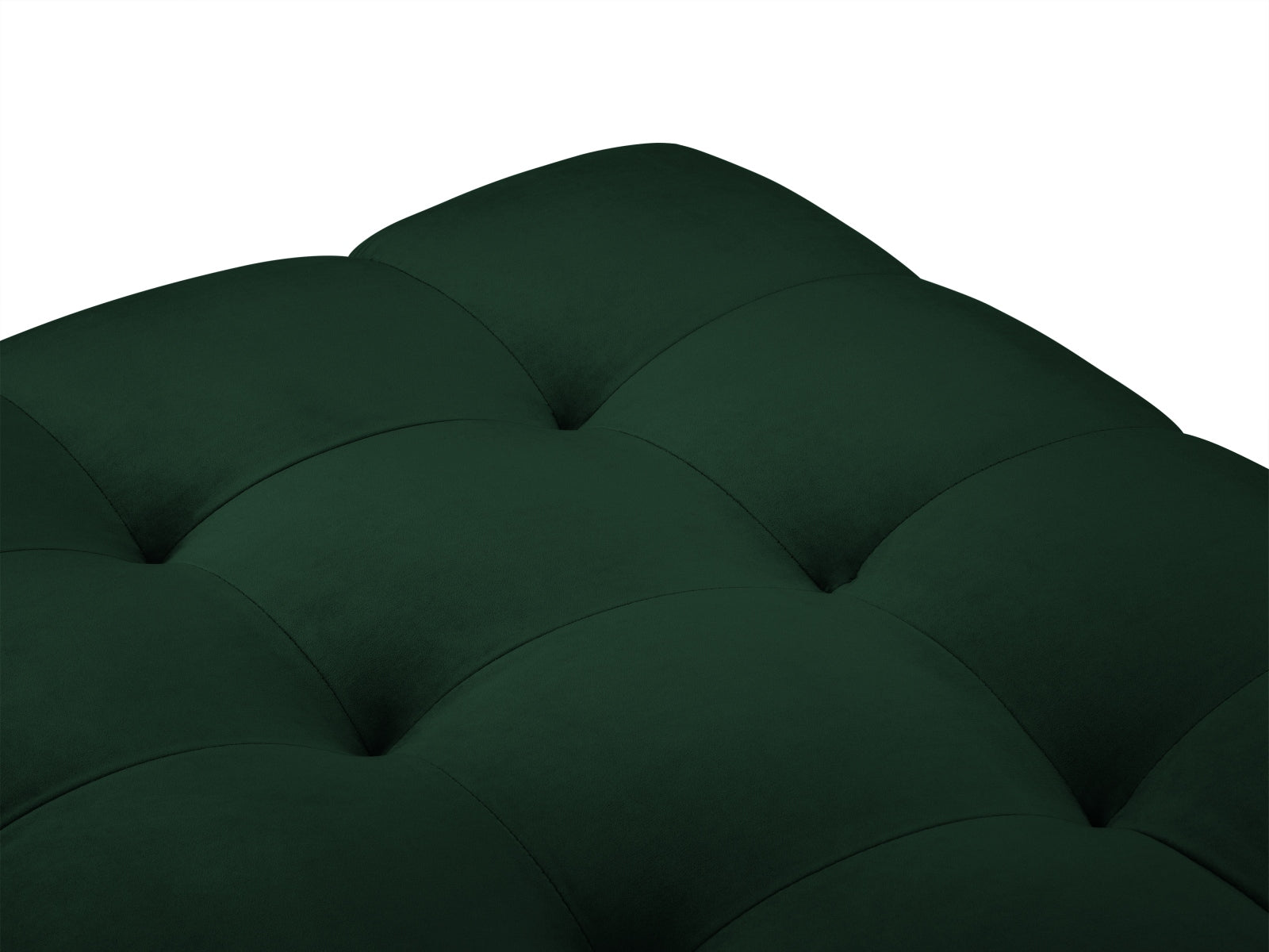 Elegante 2-Sitzer Bank Bali in stilvollem Bottle Green-Bluvel, ideal für gemütliche Wohnräume. Teil der vielseitigen Sofakollektion von Cosmopolitan Design.