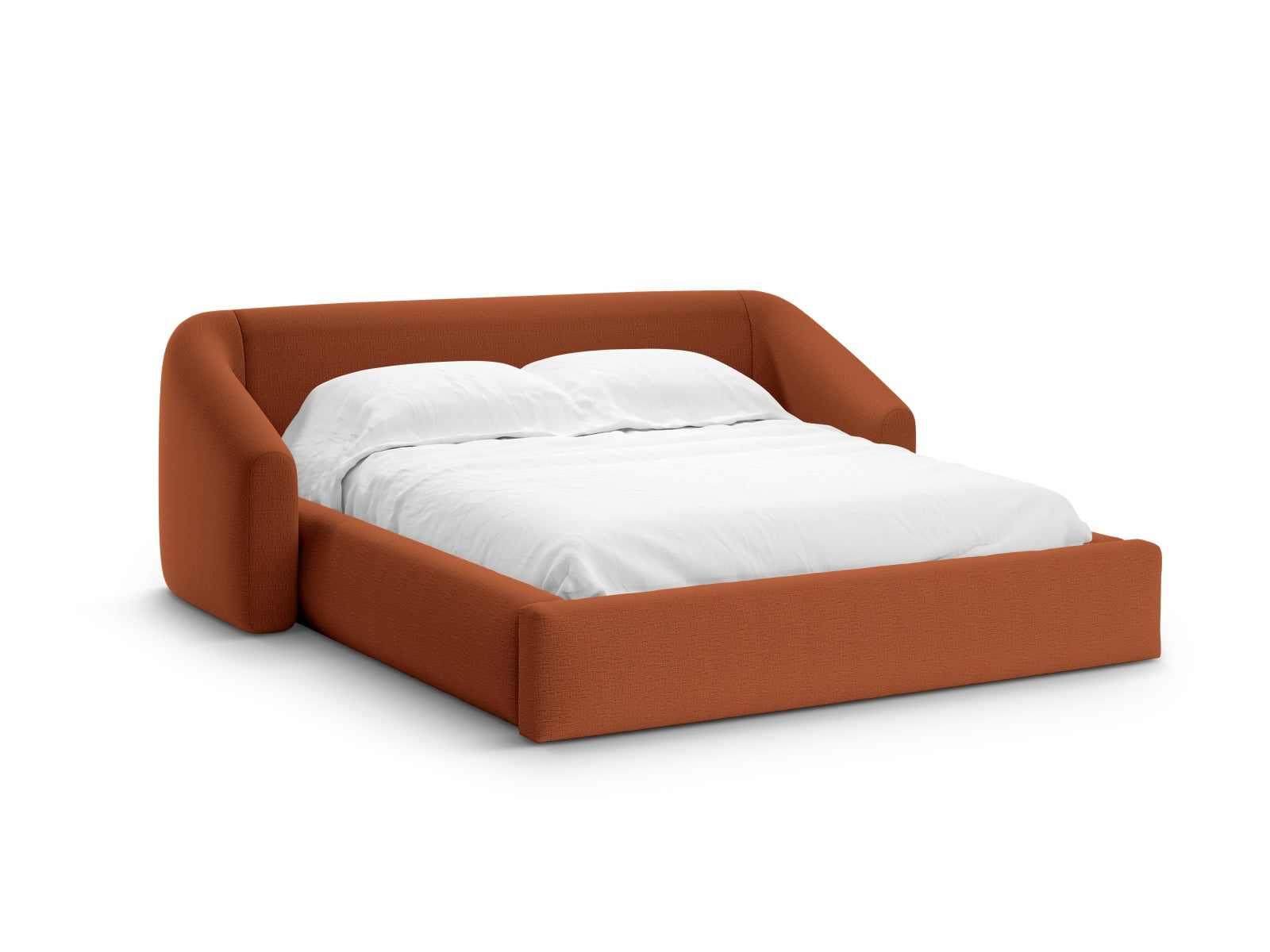 Campi Bett mit Stauraum und Headboard in Brick präsentiert im Onlineshop von KAQTU Design AG. Bett ist von Cosmopolitan Design