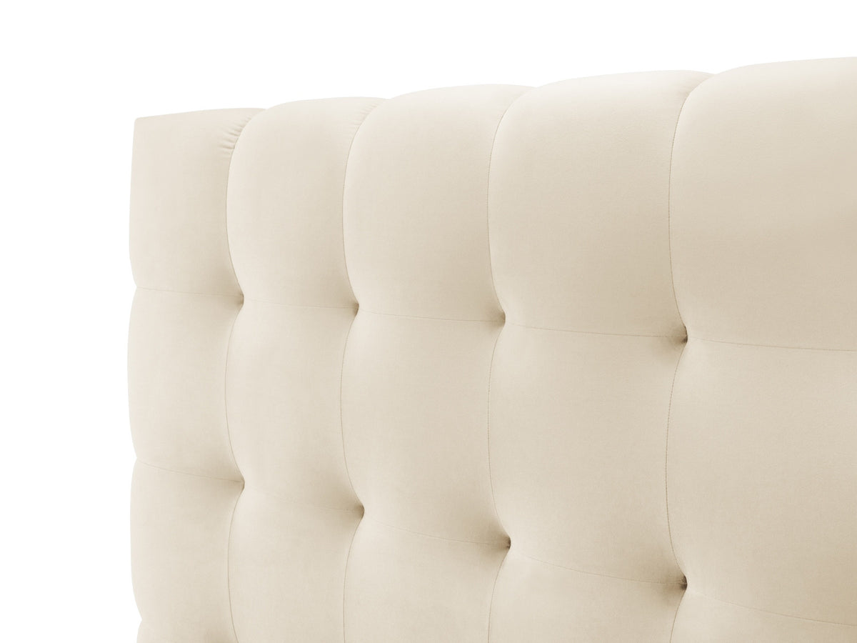 Bali Bett mit Stauraum mit Kopfteil 140cm in Light Beige-Bluvel präsentiert im Onlineshop von KAQTU Design AG. Bett ist von Cosmopolitan Design