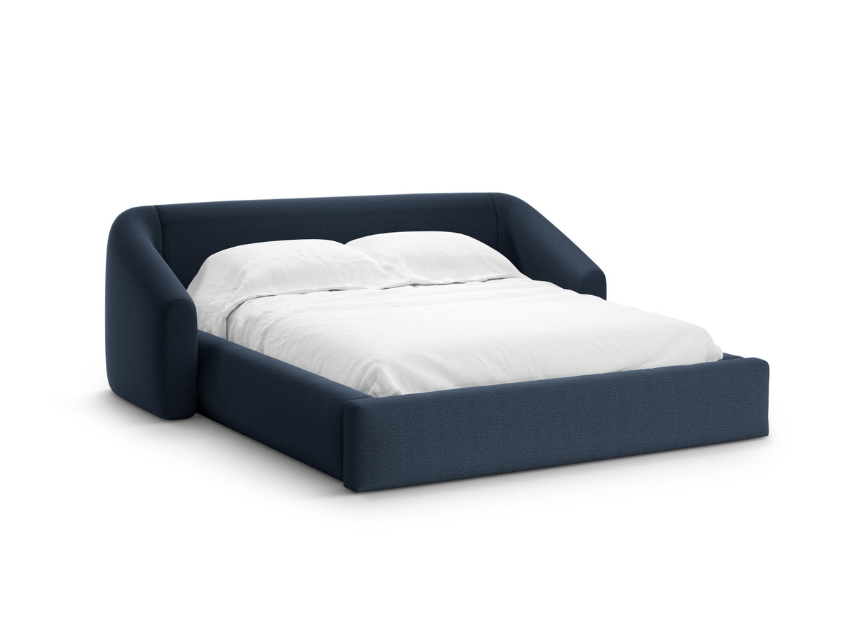 Campi Bett mit Stauraum und Headboard 160cm in Royal Blue-Moly präsentiert im Onlineshop von KAQTU Design AG. Bett ist von Cosmopolitan Design