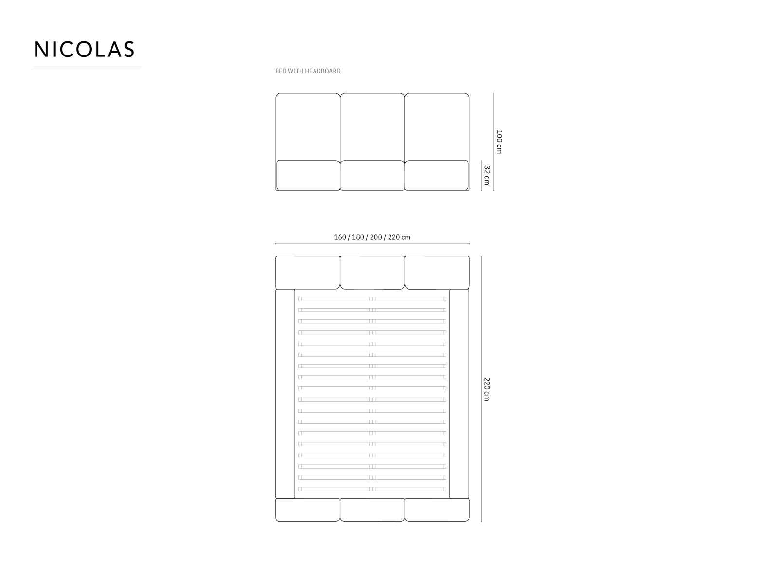 Entdecken Sie das Nicolas Bett von Cosmopolitan Design: stilvolles Design, praktischer Stauraum und ein attraktives Headboard für Ihr Schlafzimmer.