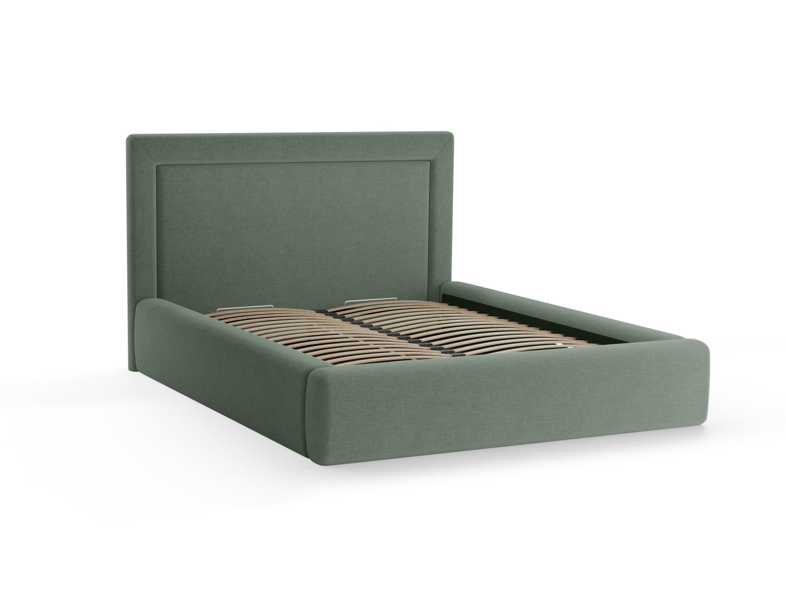 Kemer Bett mit Stauraum mit Kopfteil 160cm in Moss Green-Wind präsentiert im Onlineshop von KAQTU Design AG. Bett ist von Cosmopolitan Design