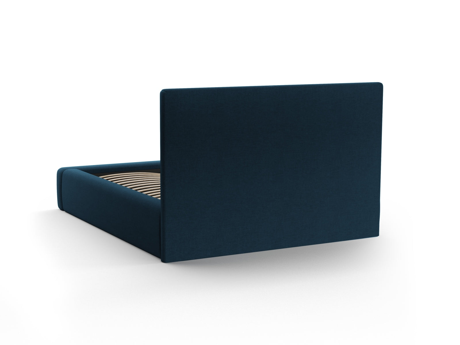 Kemer Bett mit Stauraum mit Kopfteil 160cm in Navy Blue-Wind präsentiert im Onlineshop von KAQTU Design AG. Bett ist von Cosmopolitan Design