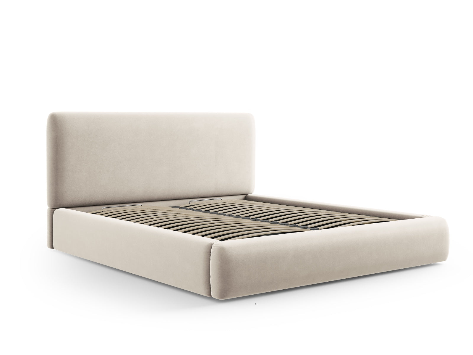 Entdecken Sie das Colonel Velour Bett von Cosmopolitan Design: elegantes Design, praktischer Stauraum und modernes Headboard für Ihr Schlafzimmer!