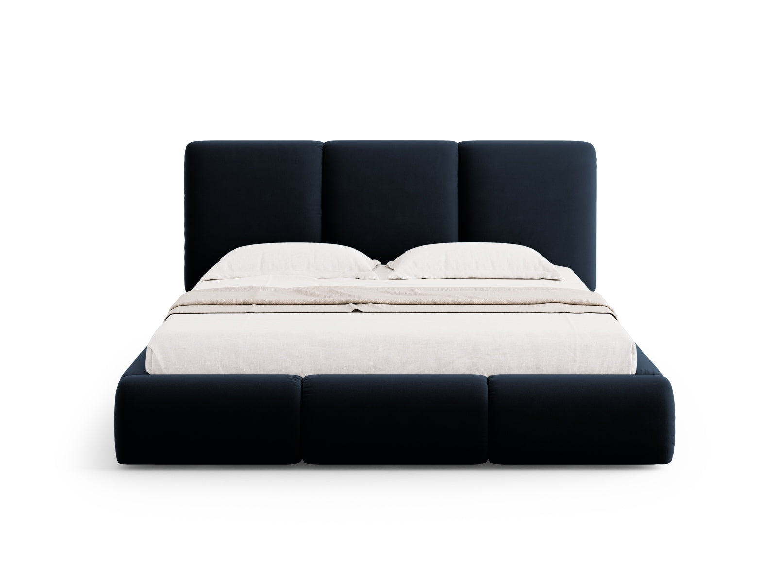Erleben Sie das stilvolle Nicolas Velour Bett von Cosmopolitan Design – perfekt für Ihr Schlafzimmer, mit cleverem Stauraum und modernem Headboard.