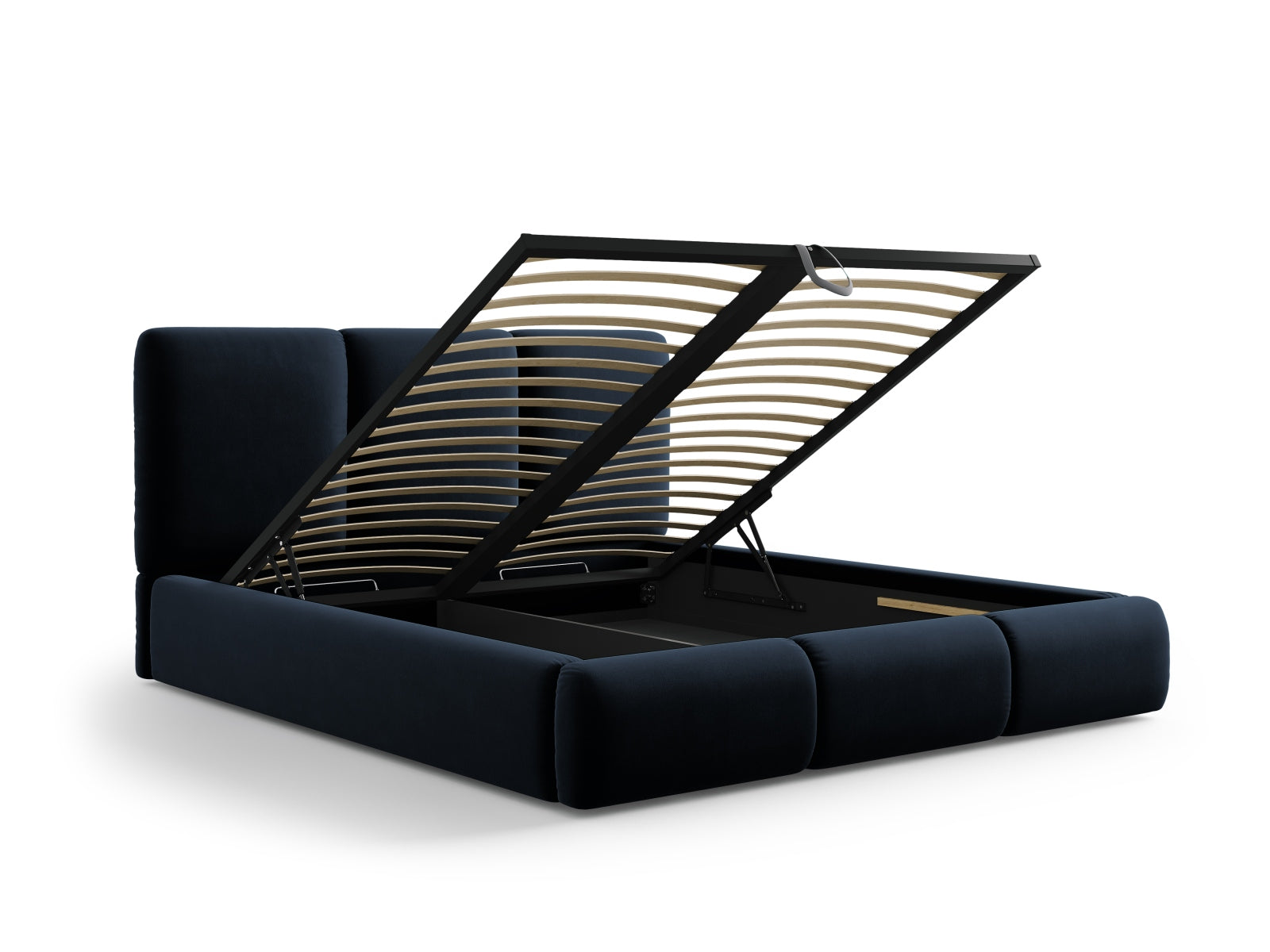 Erleben Sie das stilvolle Nicolas Velour Bett von Cosmopolitan Design – perfekt für Ihr Schlafzimmer, mit cleverem Stauraum und modernem Headboard.