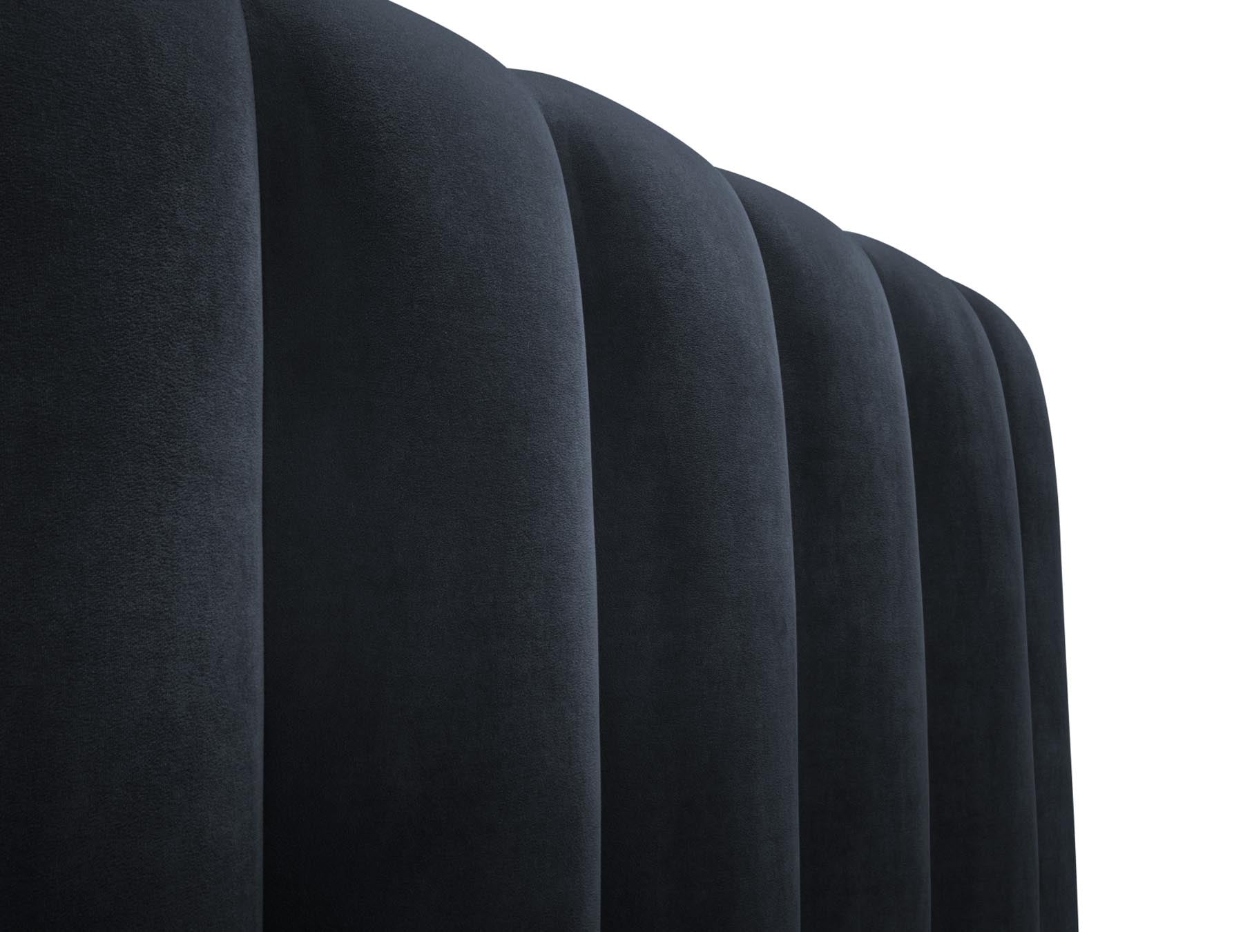 Modernes Palma Bett in edlem Blau, 200 cm Kopfteil und cleverem Stauraum, ideal für ein funktionales und stilvolles Schlafzimmer.