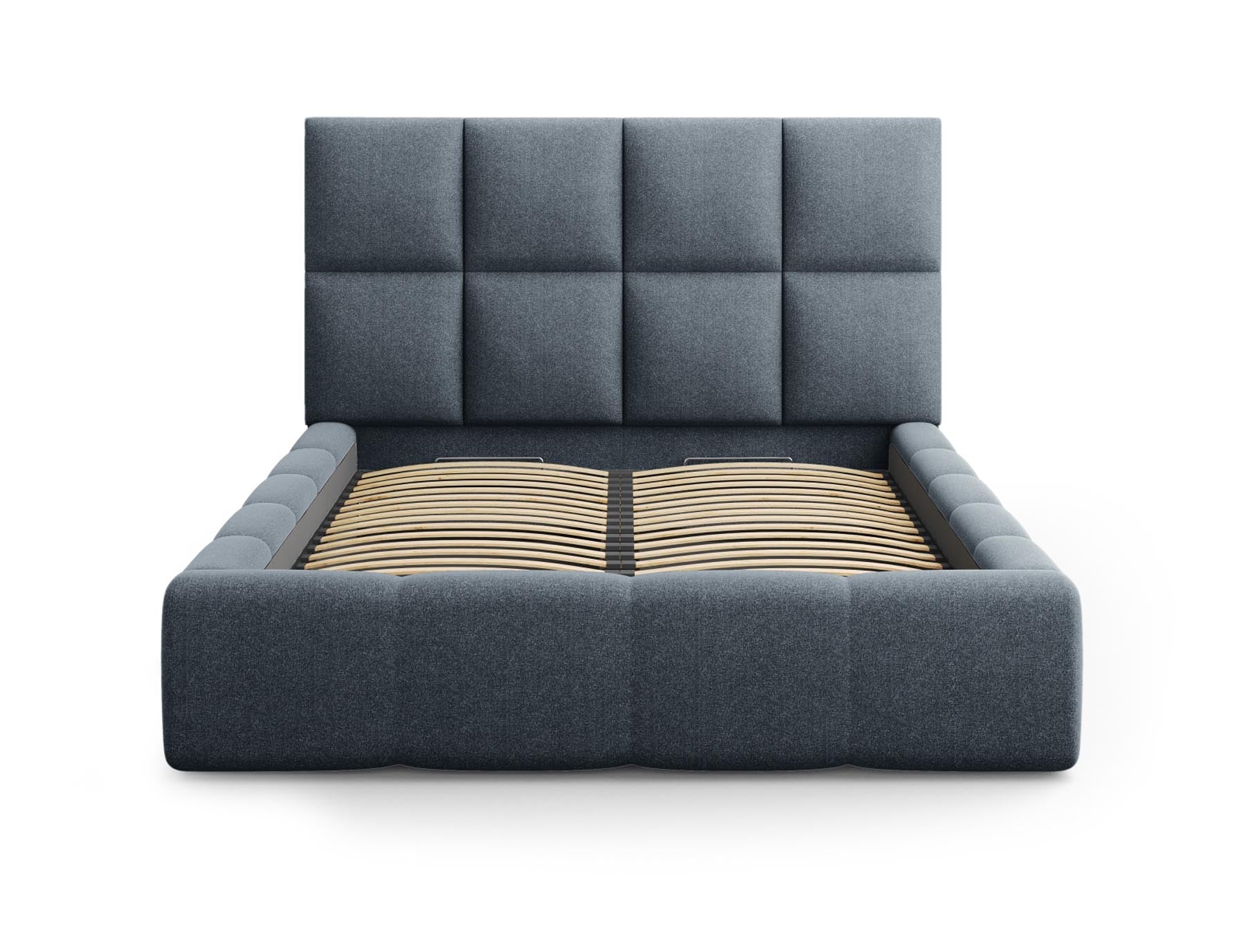 Livigno Bett mit Stauraum mit Kopfteil 200cm in Dark Blue präsentiert im Onlineshop von KAQTU Design AG. Bett ist von Cosmopolitan Design