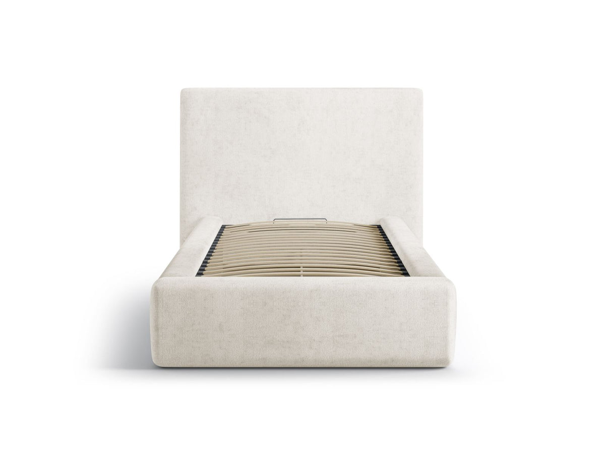 Asti Bett mit Stauraum mit Kopfteil 90cm in Light Beige-Perfect Harmony präsentiert im Onlineshop von KAQTU Design AG. Bett ist von Cosmopolitan Design