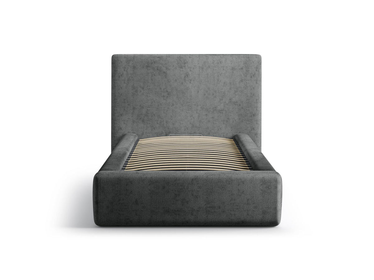 Asti Bett mit Stauraum mit Kopfteil 90cm in Dark Grey-Perfect Harmony präsentiert im Onlineshop von KAQTU Design AG. Bett ist von Cosmopolitan Design
