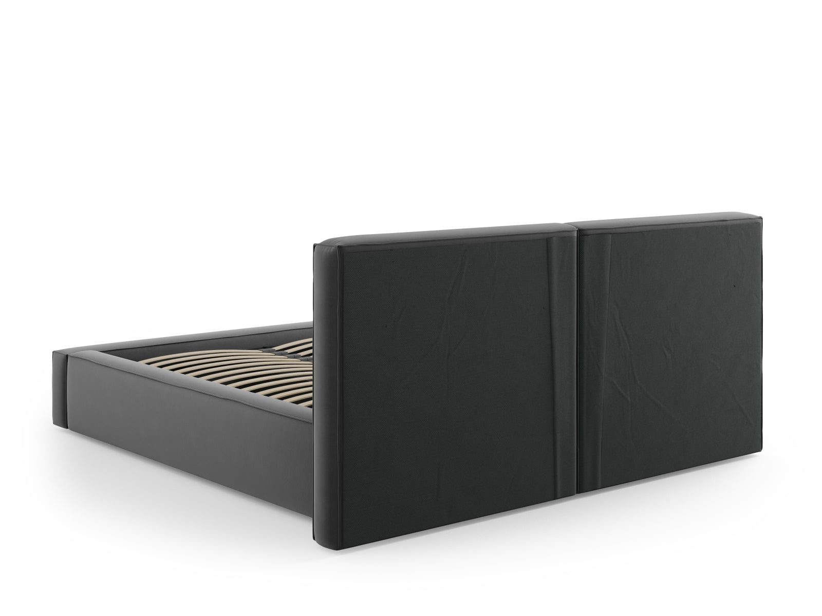 Erleben Sie das elegante Arendal Velour Bett von Cosmopolitan Design. Mit doppeltem Headboard und praktischem Stauraum – perfekt für Ihr modernes Schlafzimmer!