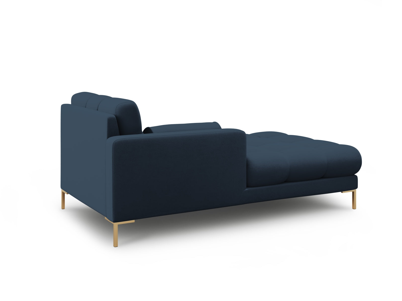Elegante linke Chaise Longue Bali in zartem Blau, ideal für stilvolle Wohnräume und entspannte Auszeiten.