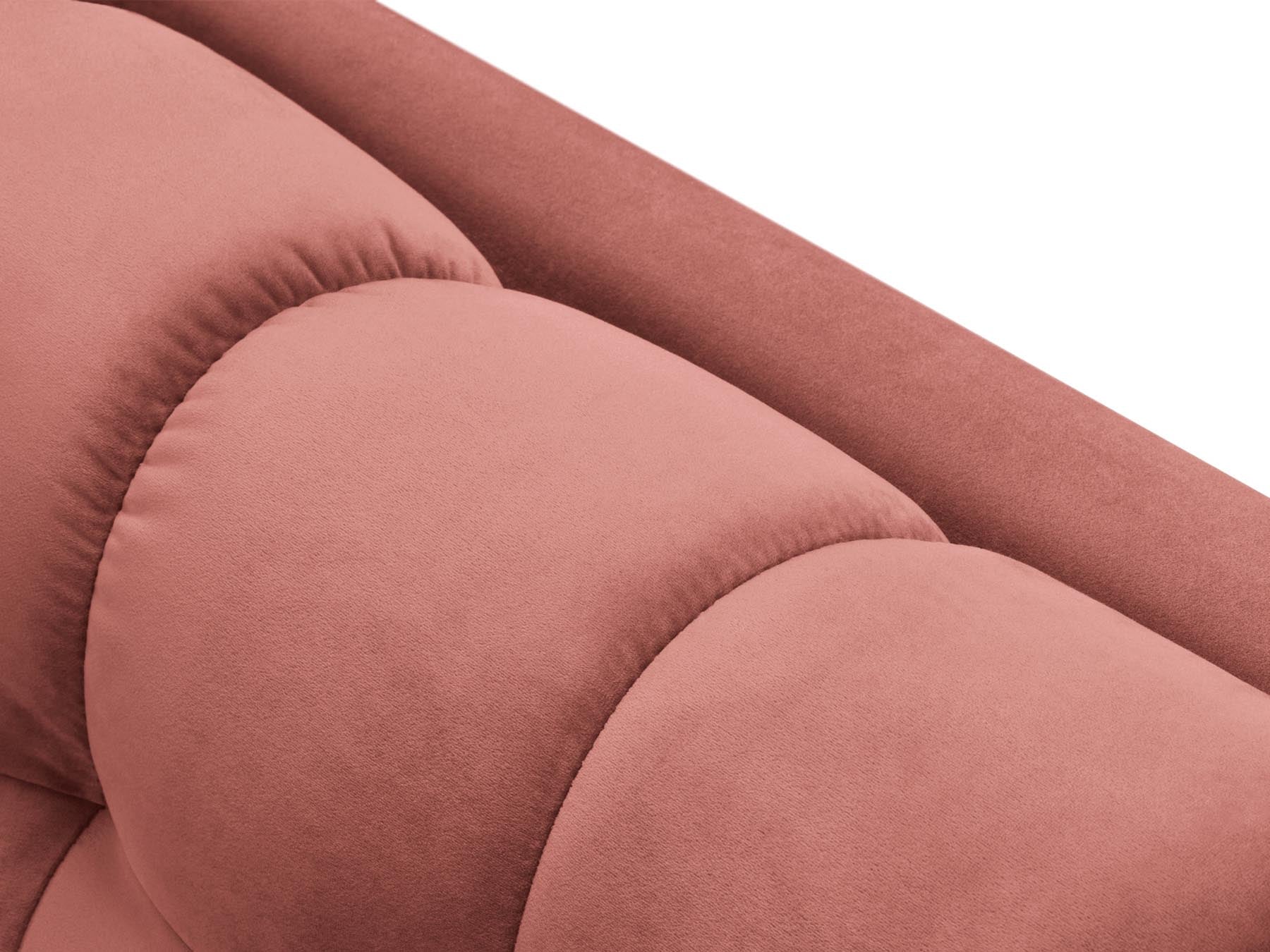 Moderne linke Chaise Longue Bali in strahlendem Pink-Bluvel, perfekt für gemütliche Ecken und stilvolle Einrichtungsideen.