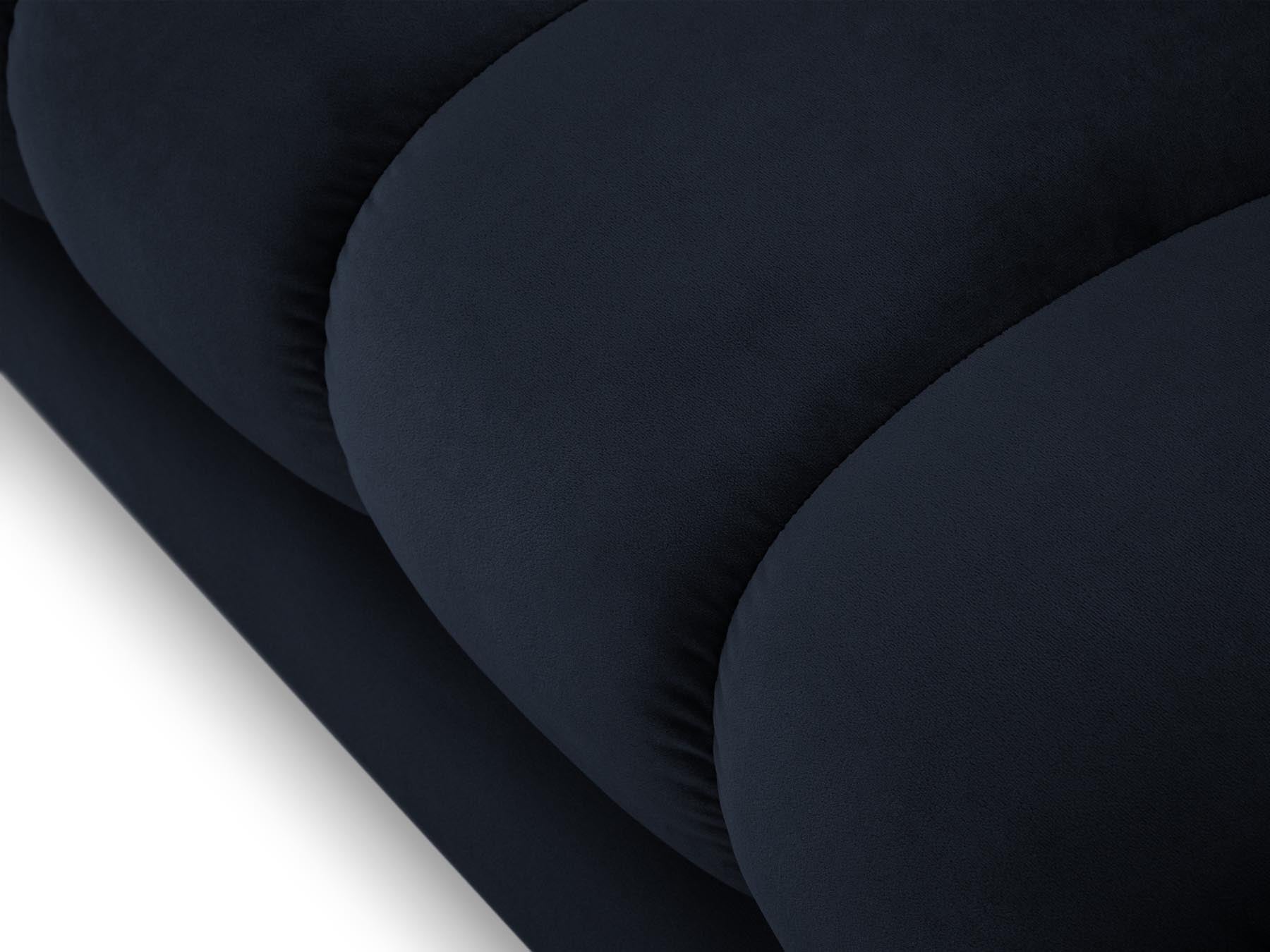 Elegante linke Chaise Longue Bali in sattem Blau, ideal für stilvolle Wohnräume und entspannende Momente.